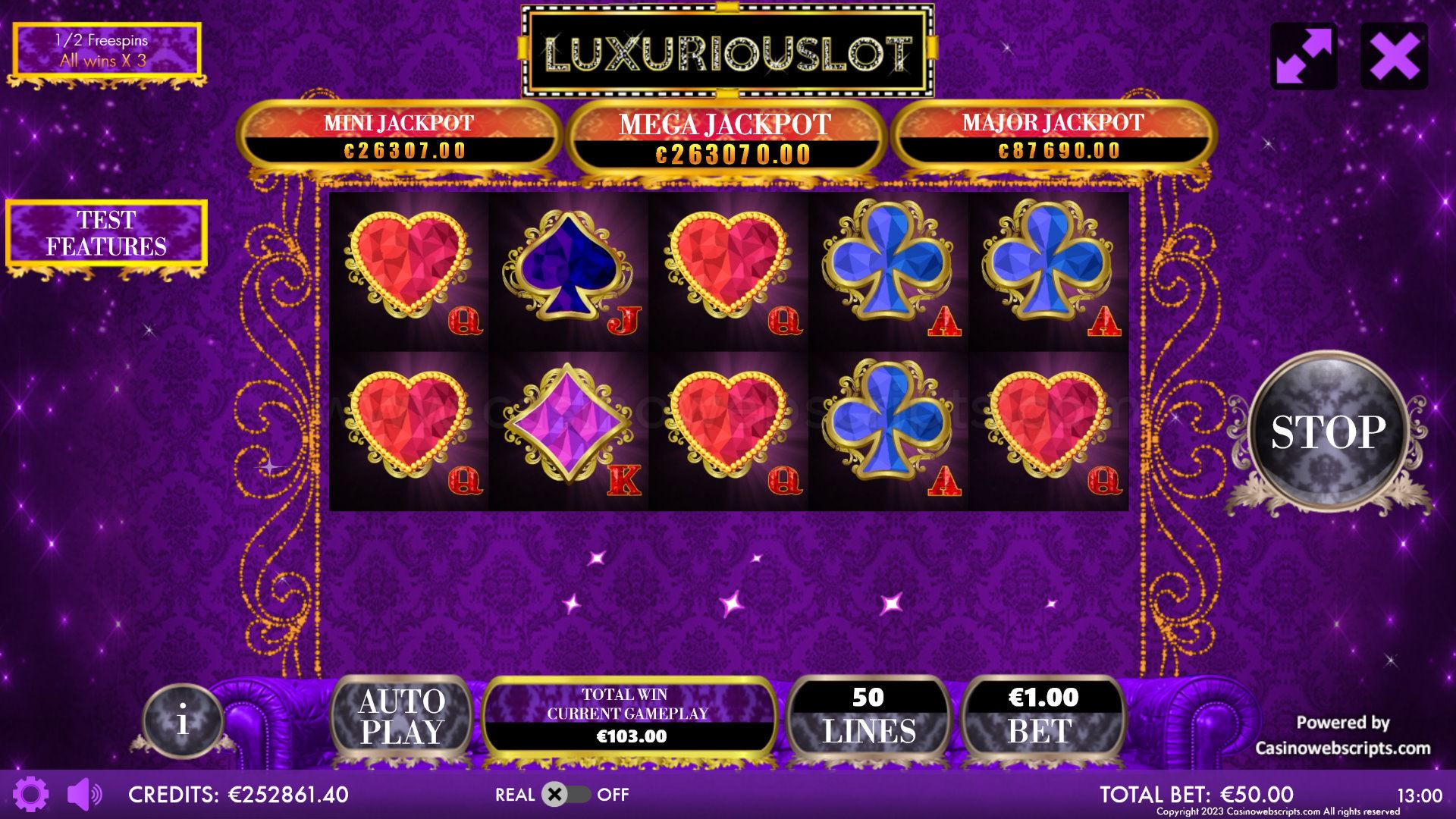 Luxuriouslot Mobile and PC free spins