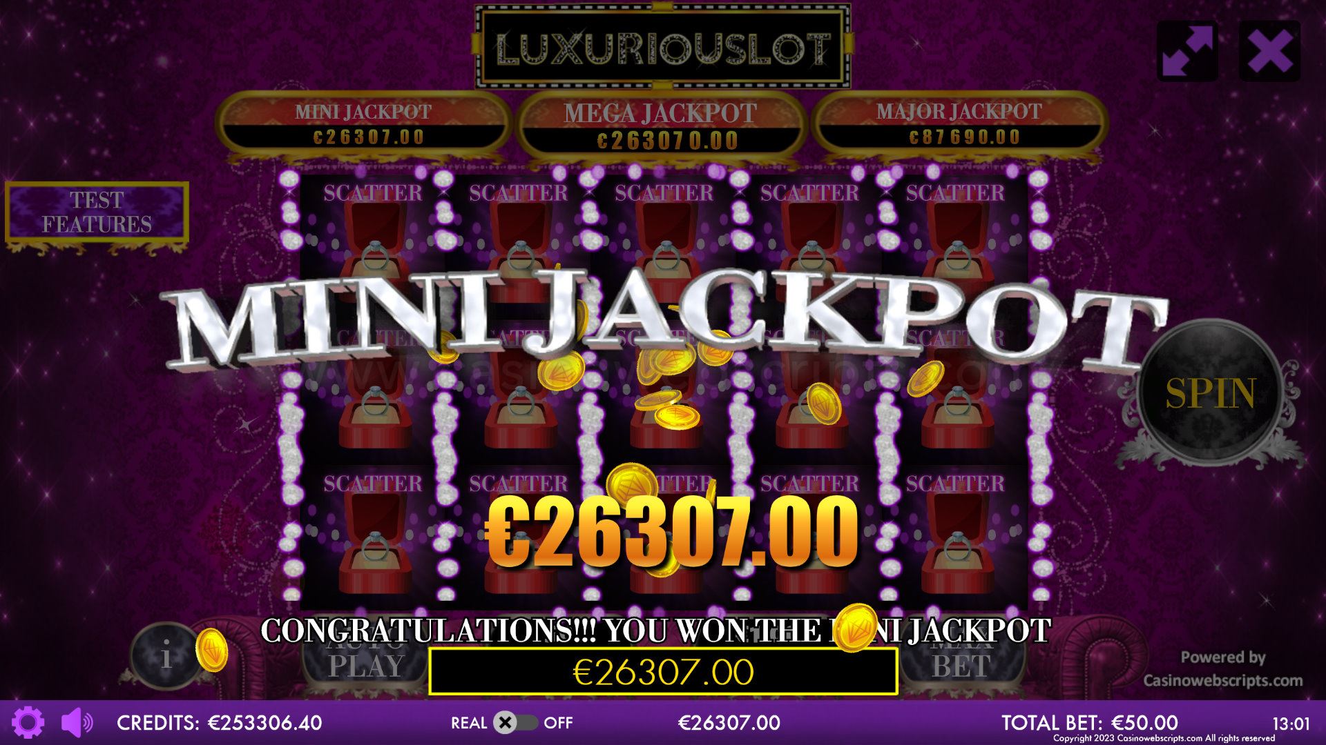 Luxuriouslot Mobile and PC - Jackpot