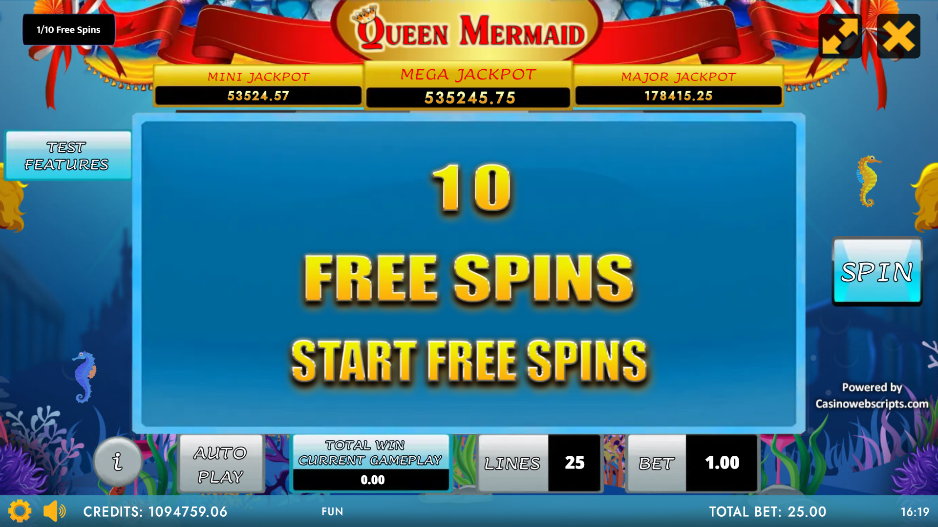 Queen Mermaid Deluxe HTML5 Mobile and PC - Preview