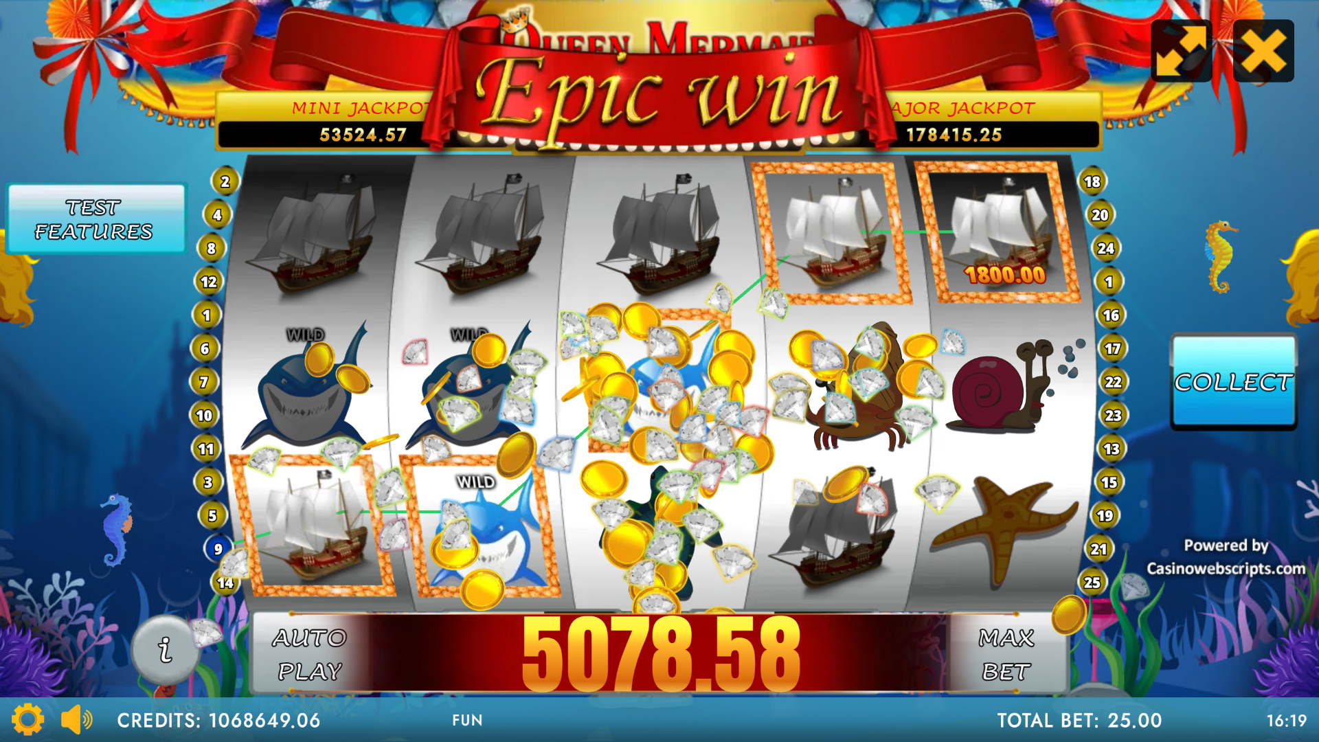 Queen Mermaid Deluxe HTML5 Mobile and PC - Preview