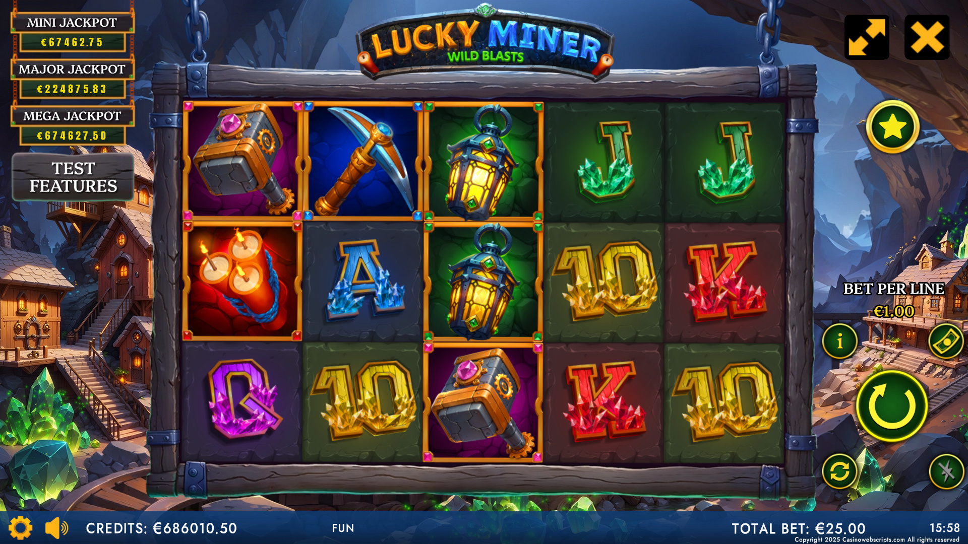 Lucky Miner Wild Blasts base game
