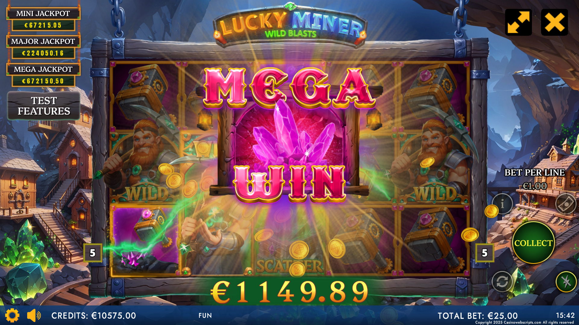 Lucky Miner - Wild Blasts - Mega Win