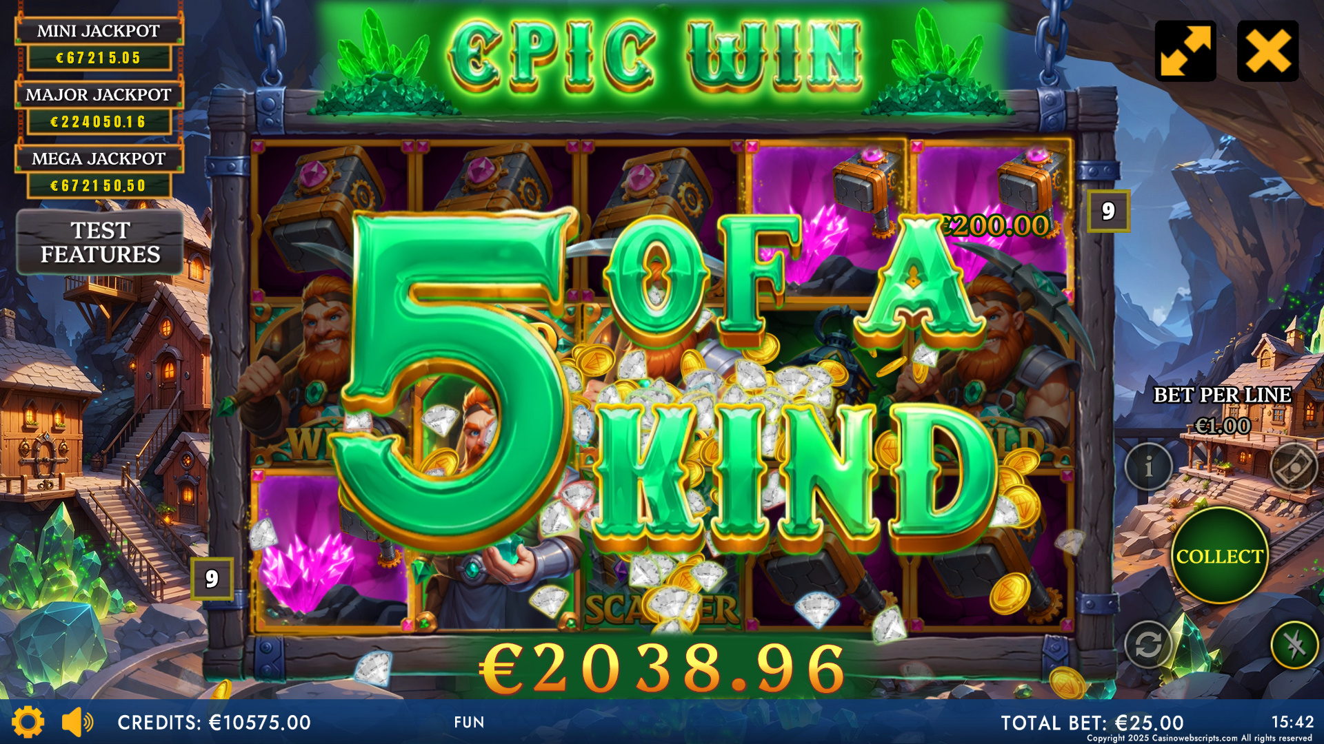 Lucky Miner - Wild Blasts - 5 of a Kind