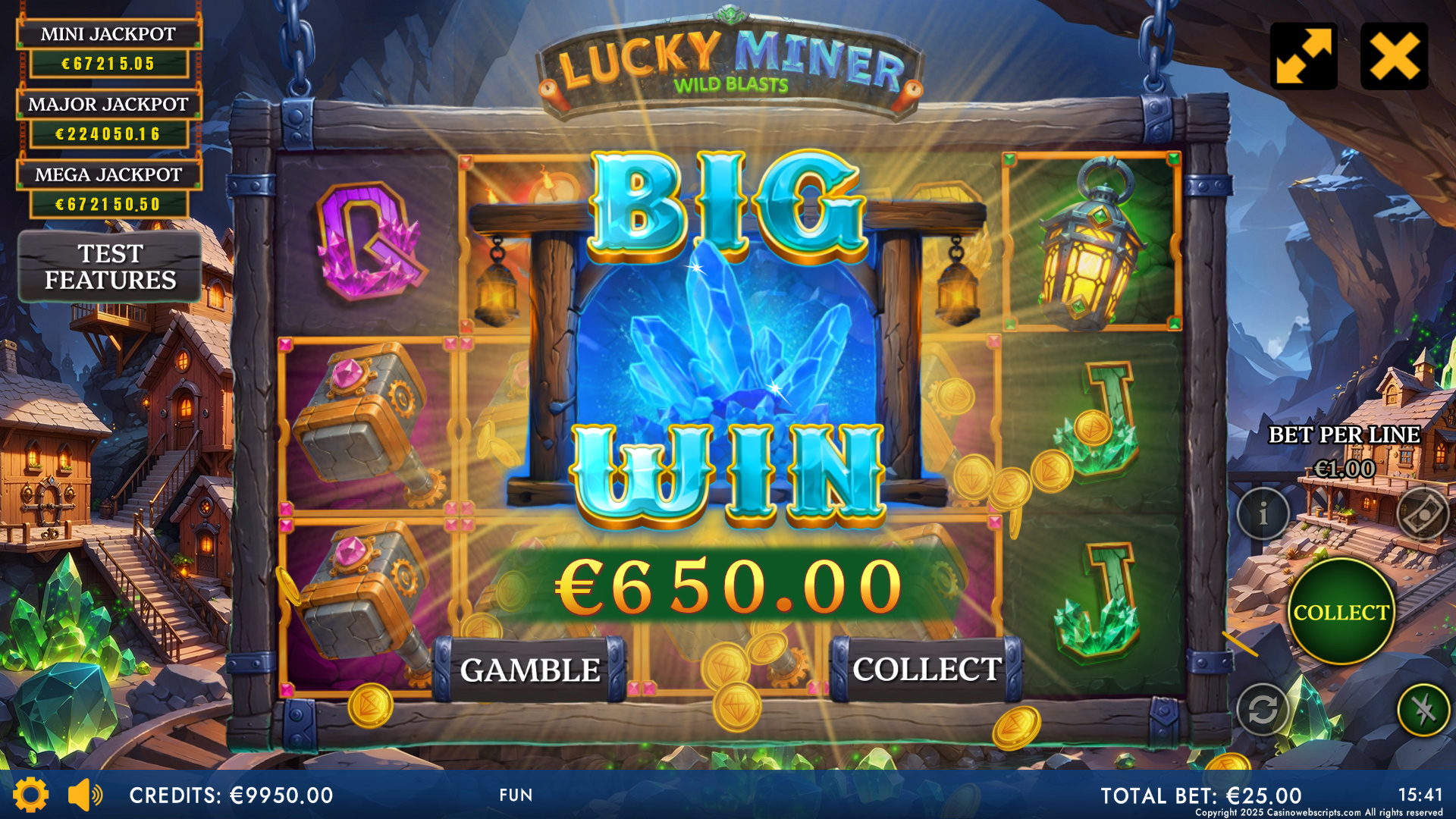 Lucky Miner Wild Blasts big win
