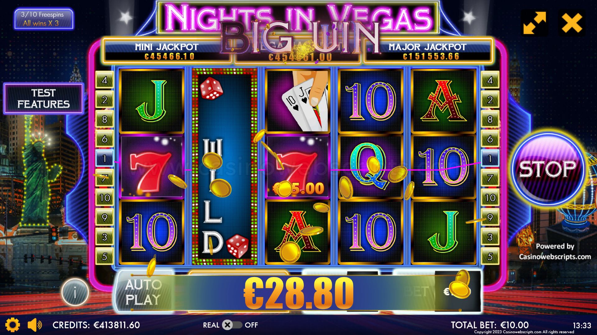 Nights in Vegas Jackpot HTML5 Mobile and PC - Preview