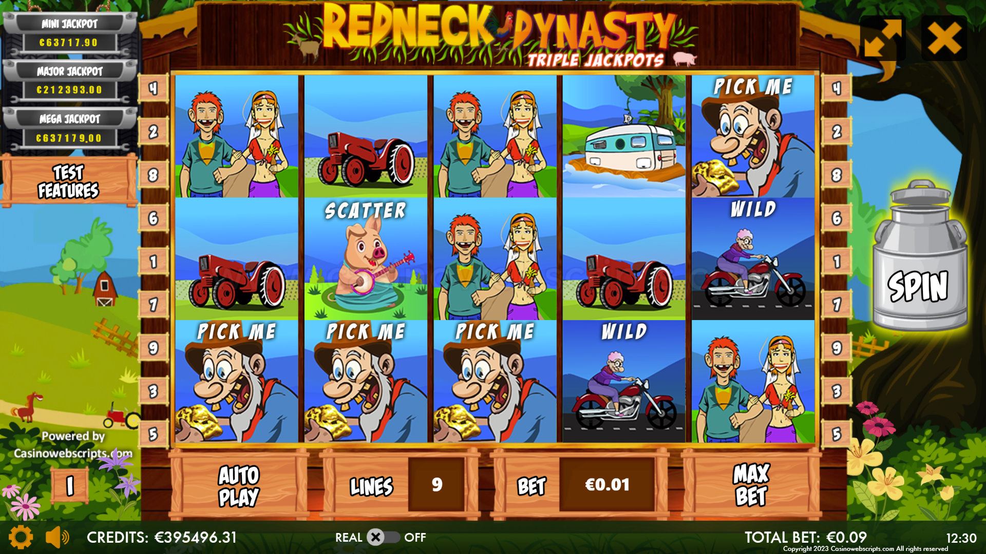 Redneck Dynasty Triple Jackpots Mobile and PC base game