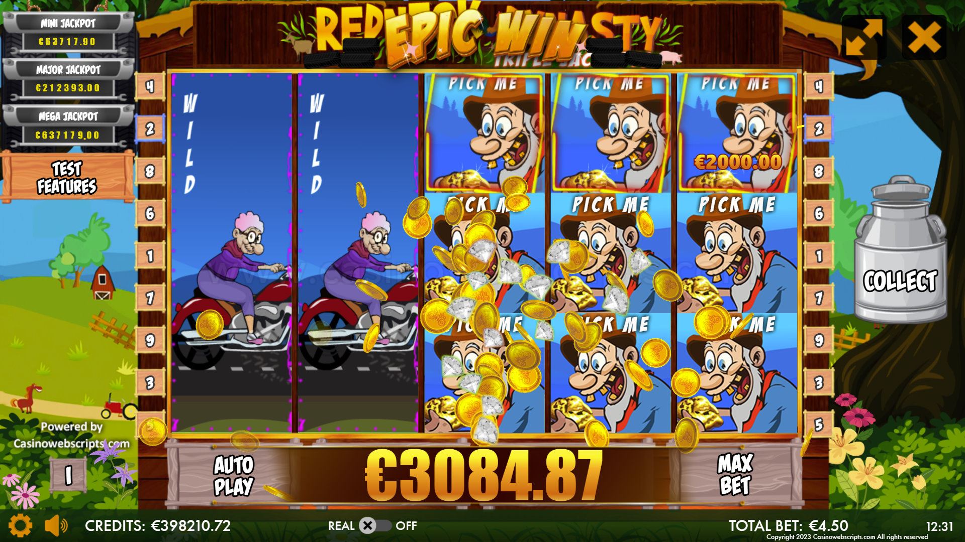 Redneck Dynasty Triple Jackpots Mobile and PC  - Expanding Wild