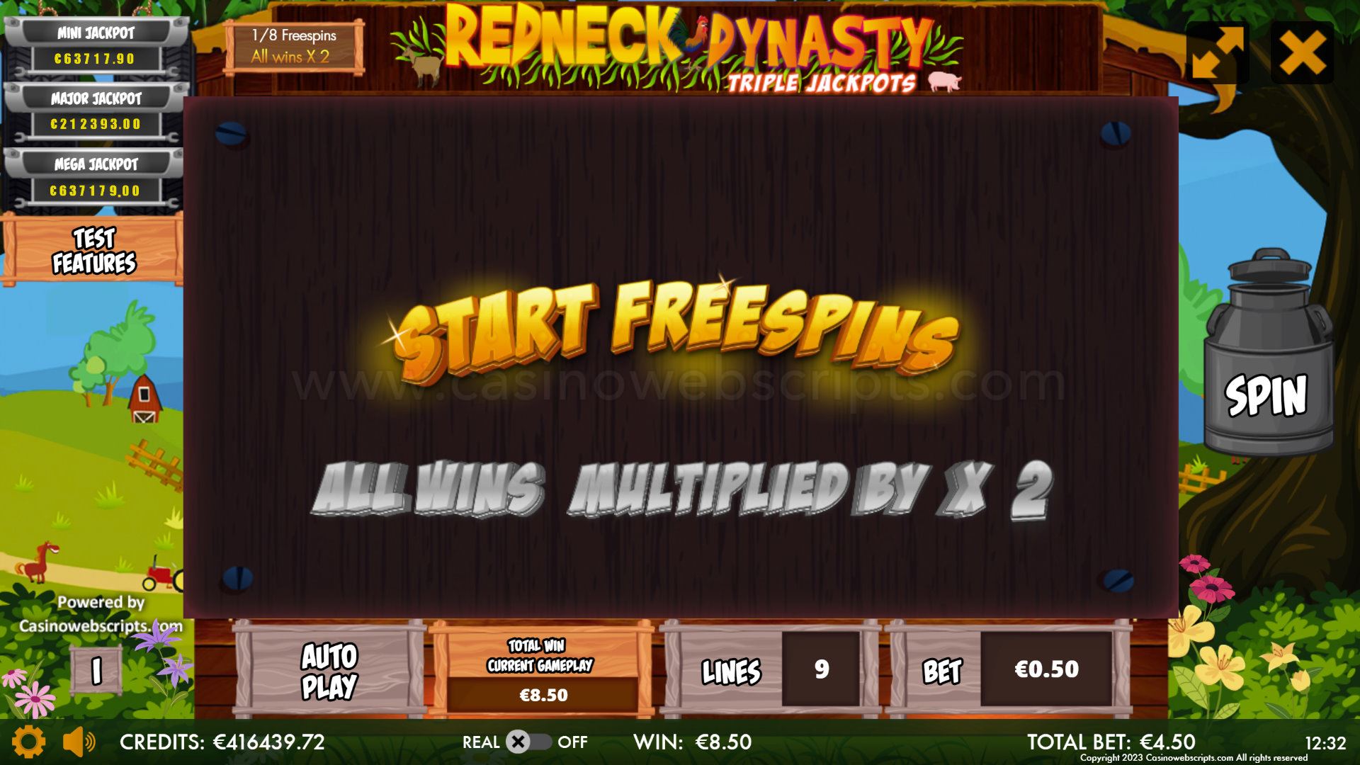 Redneck Dynasty Triple Jackpots Mobile and PC  - FS Start