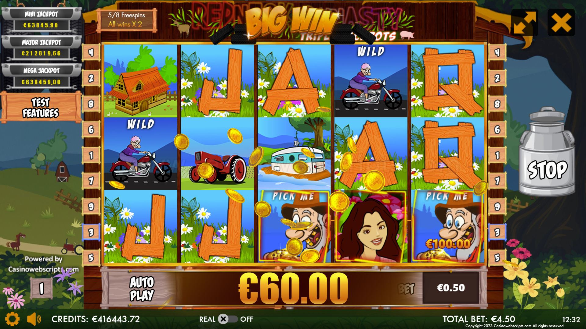 Redneck Dynasty Triple Jackpots Mobile and PC free spins