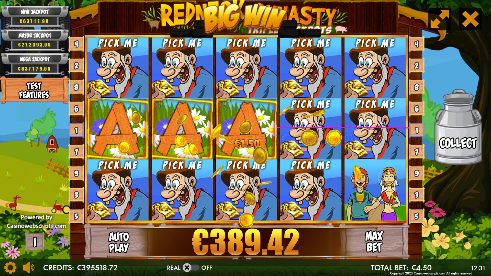 Redneck Dynasty Triple Jackpots Mobile and PC  - Big Win