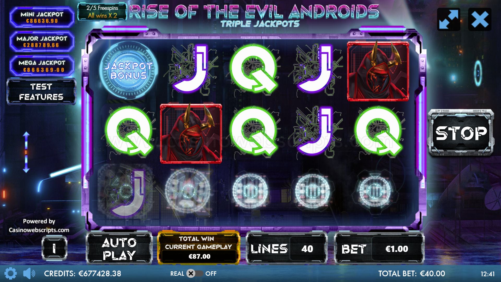 Rise Of The Evil Androids free spins