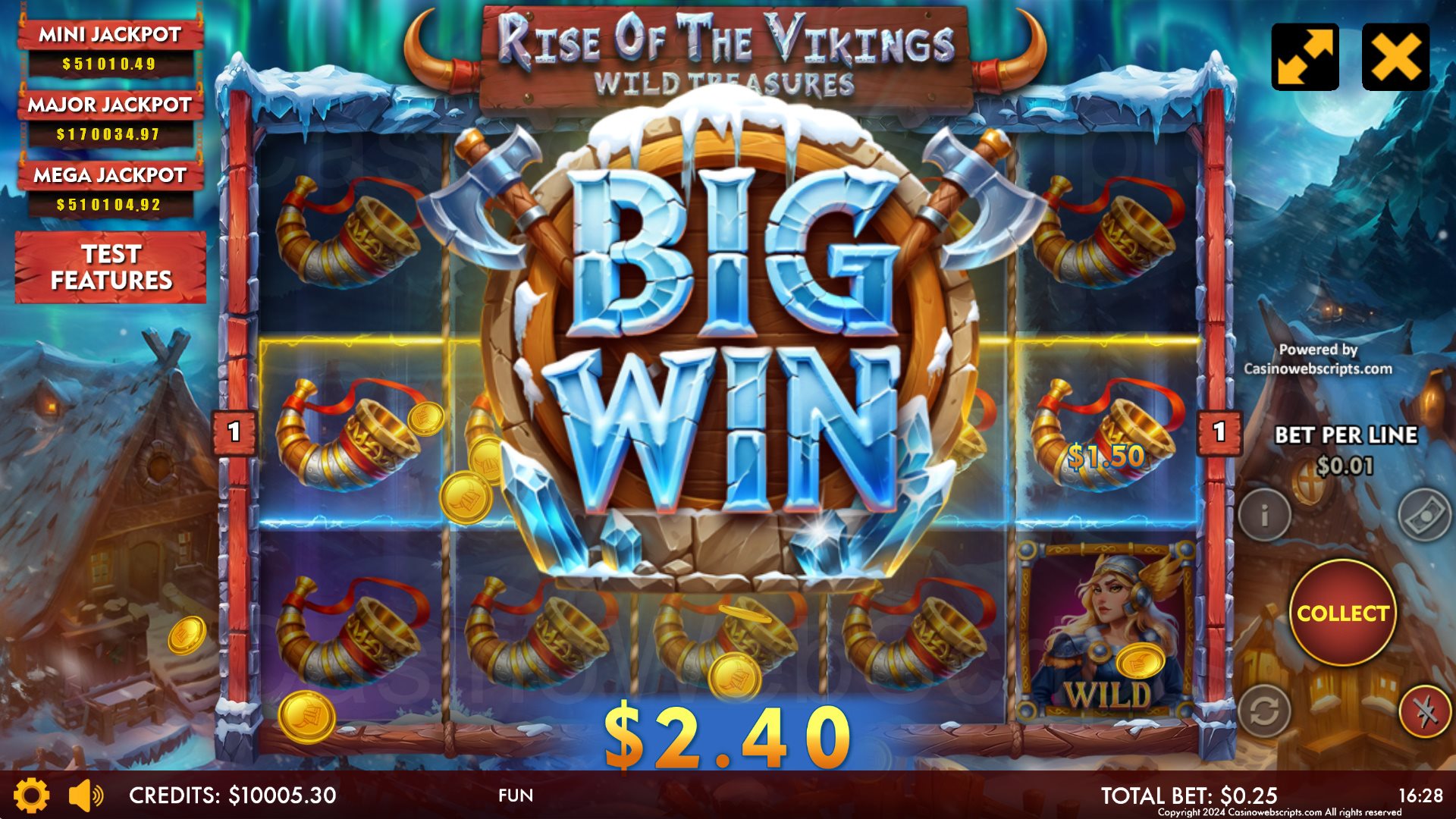 Rise Of The Vikings - Wild Treasures - Big Win