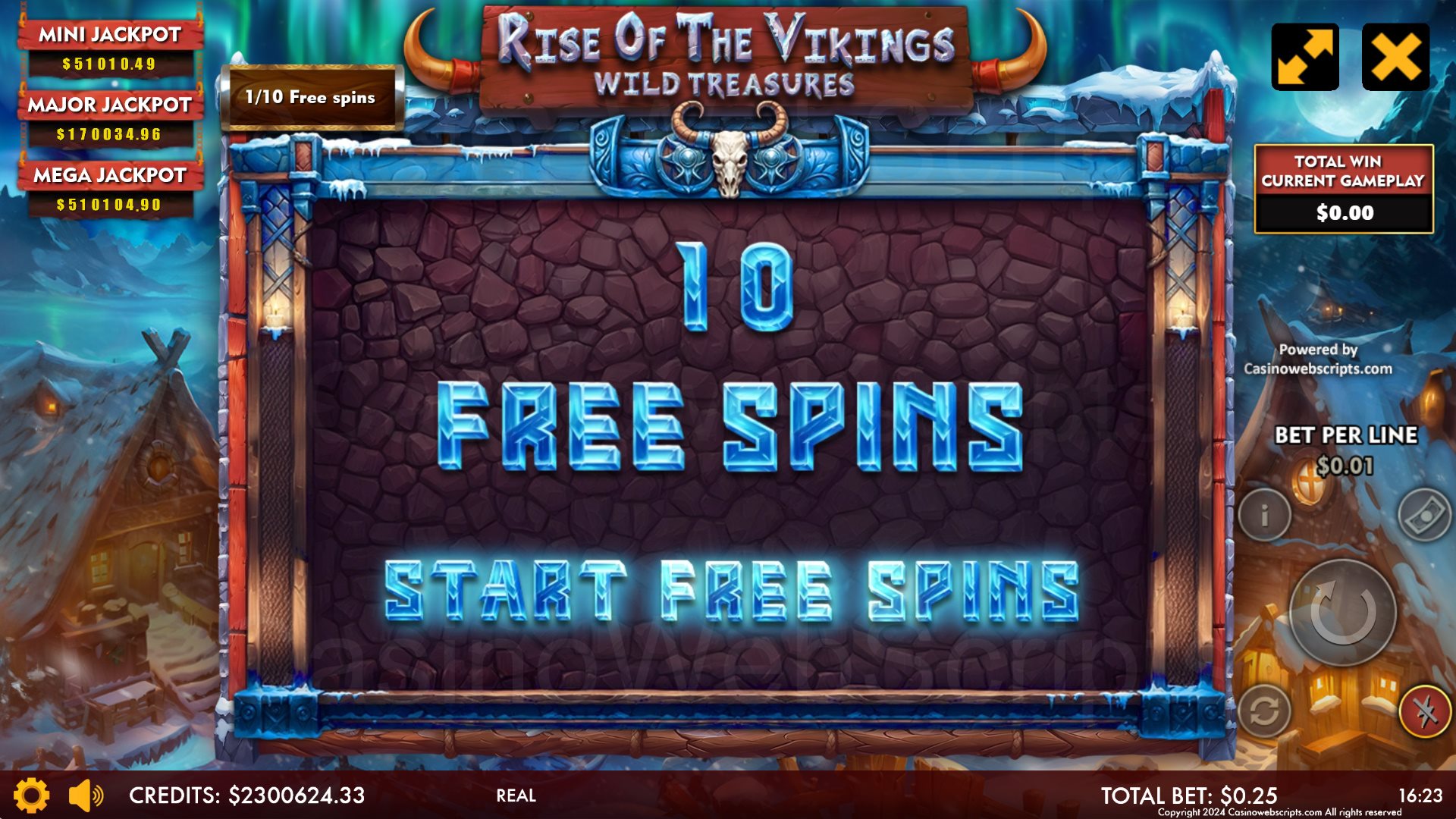 Rise Of The Vikings - Wild Treasures - FS Start