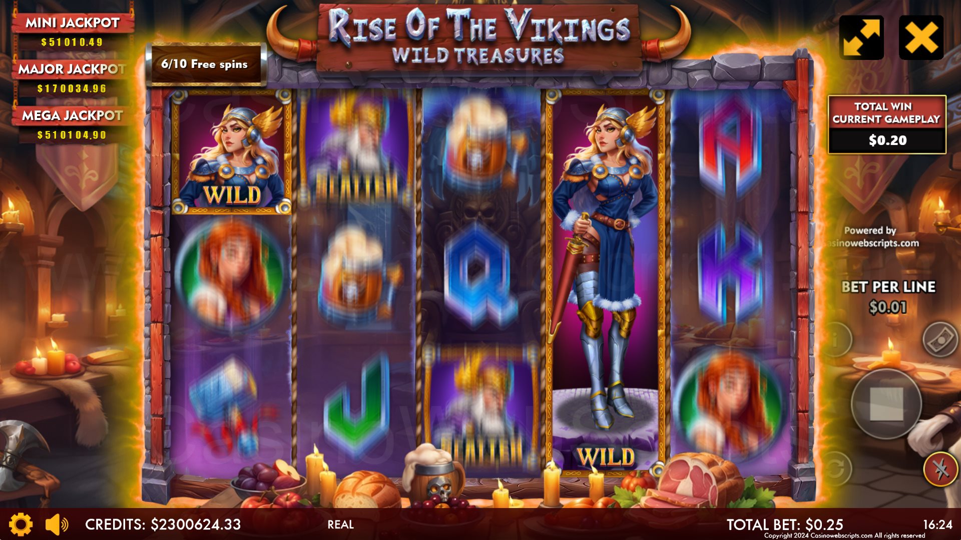 Rise Of The Vikings - Wild Treasures - STICKY WILD
