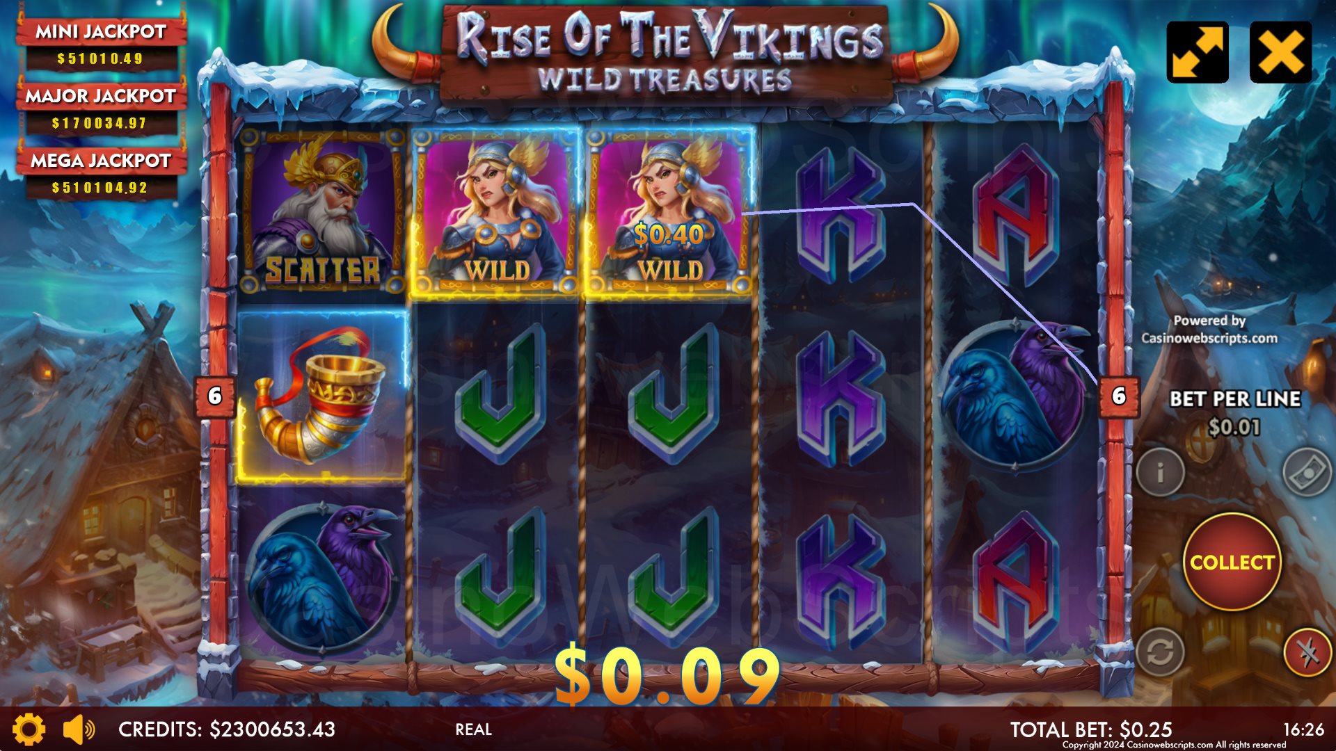Rise Of The Vikings - Wild Treasures - Win
