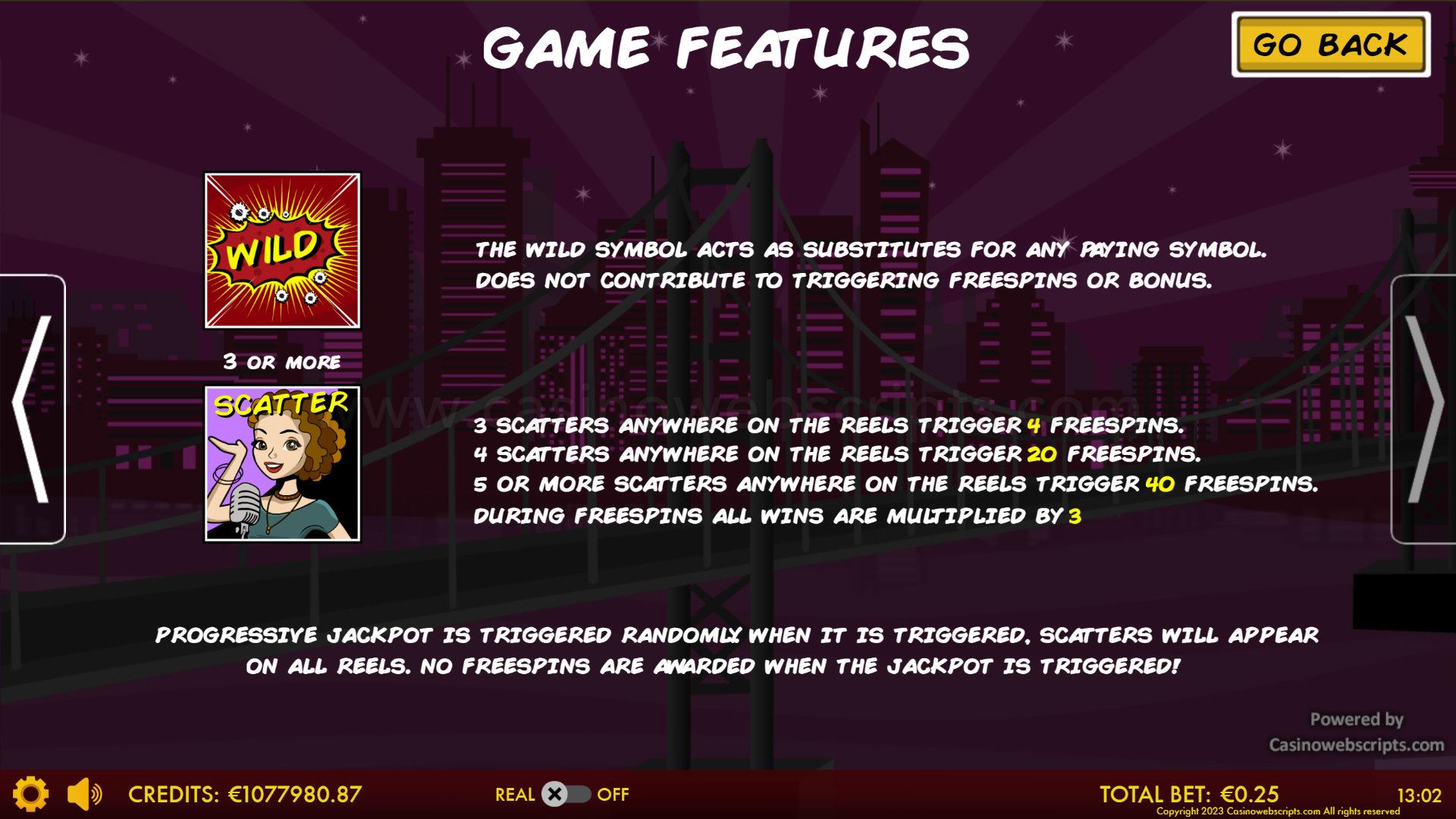 Secret Agent Triple Jackpot HTML5 Mobile and PC features