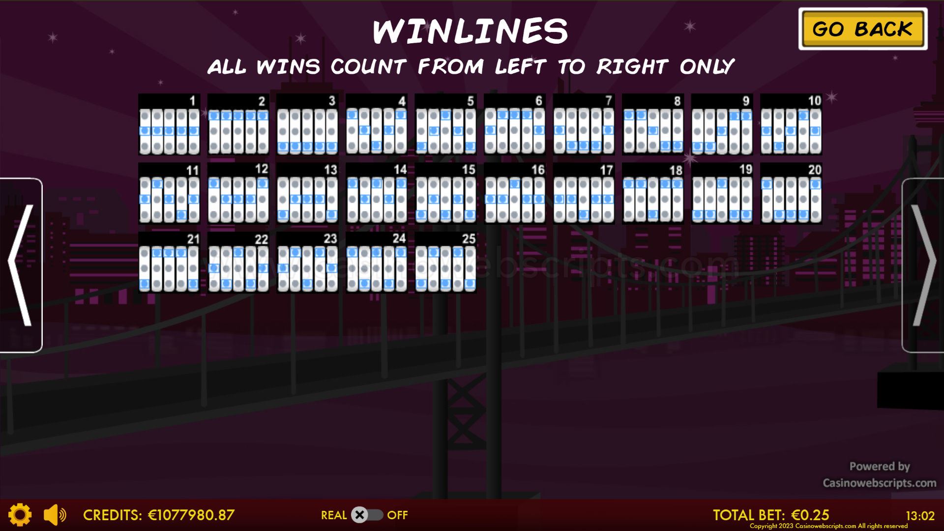 Secret Agent Triple Jackpot HTML5 Mobile and PC - Paylines