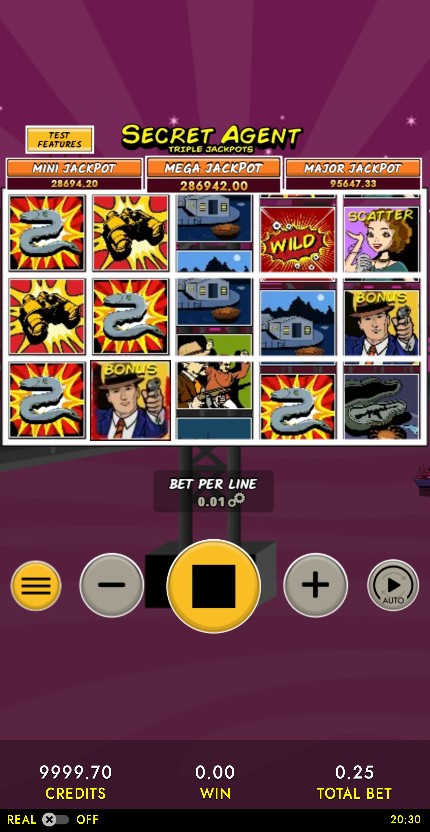 Secret Agent Triple Jackpot HTML5 Mobile and PC mobile
