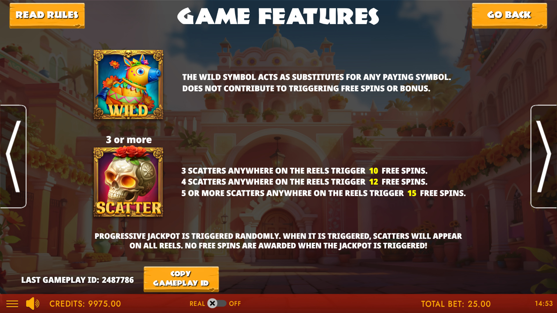 Skulls Wild Fiesta - Features