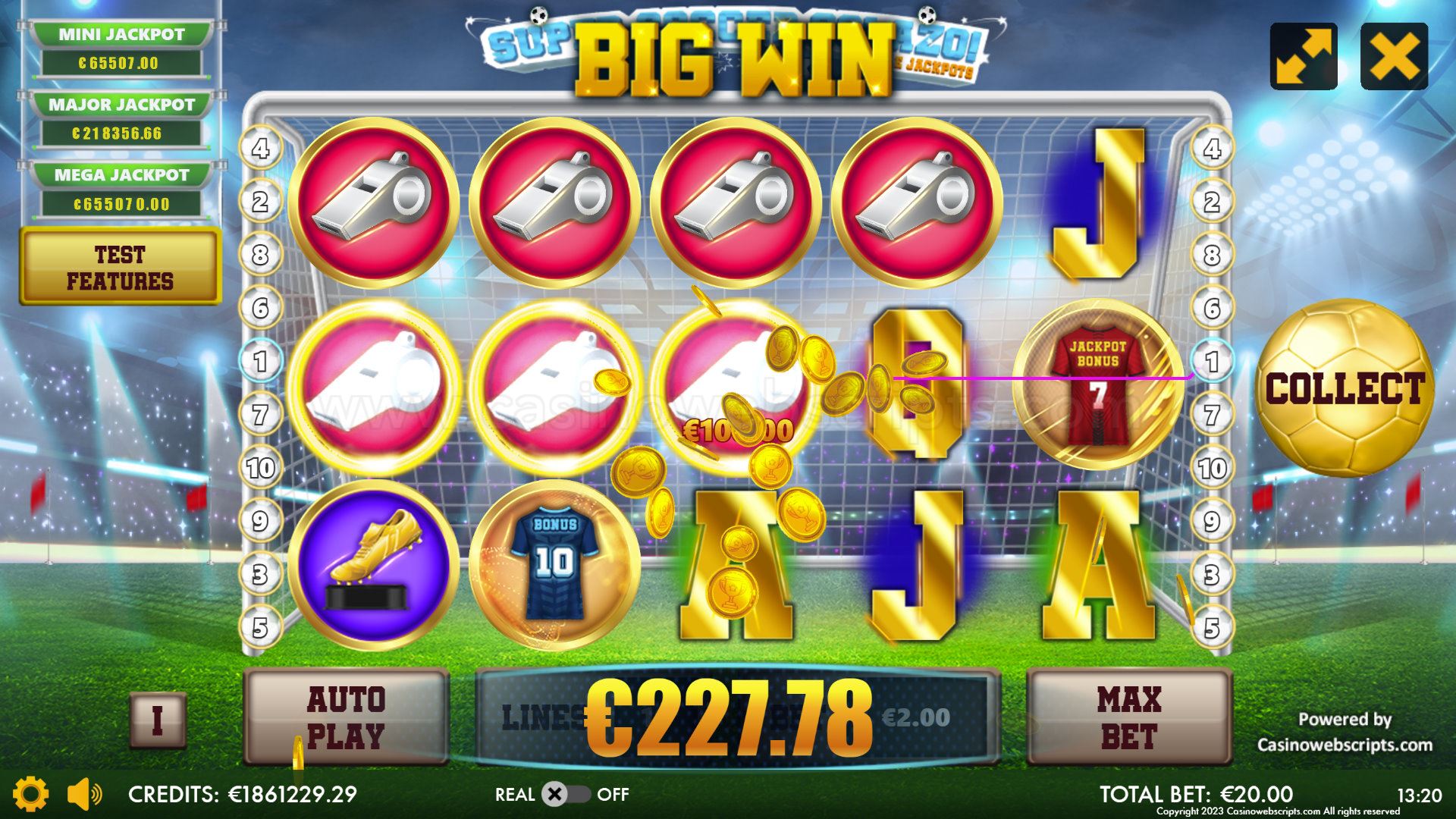 Super Soccer Golazo - Big Win