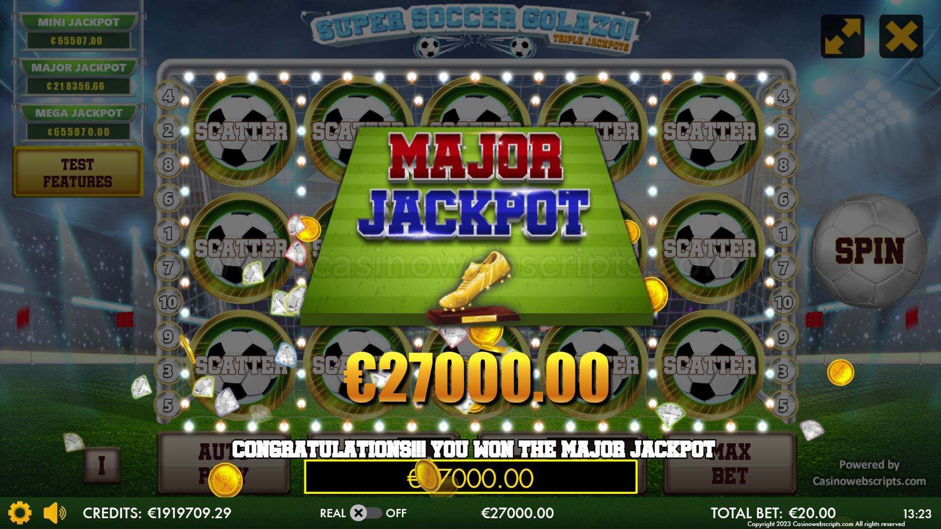 Super Soccer Golazo - Jackpot