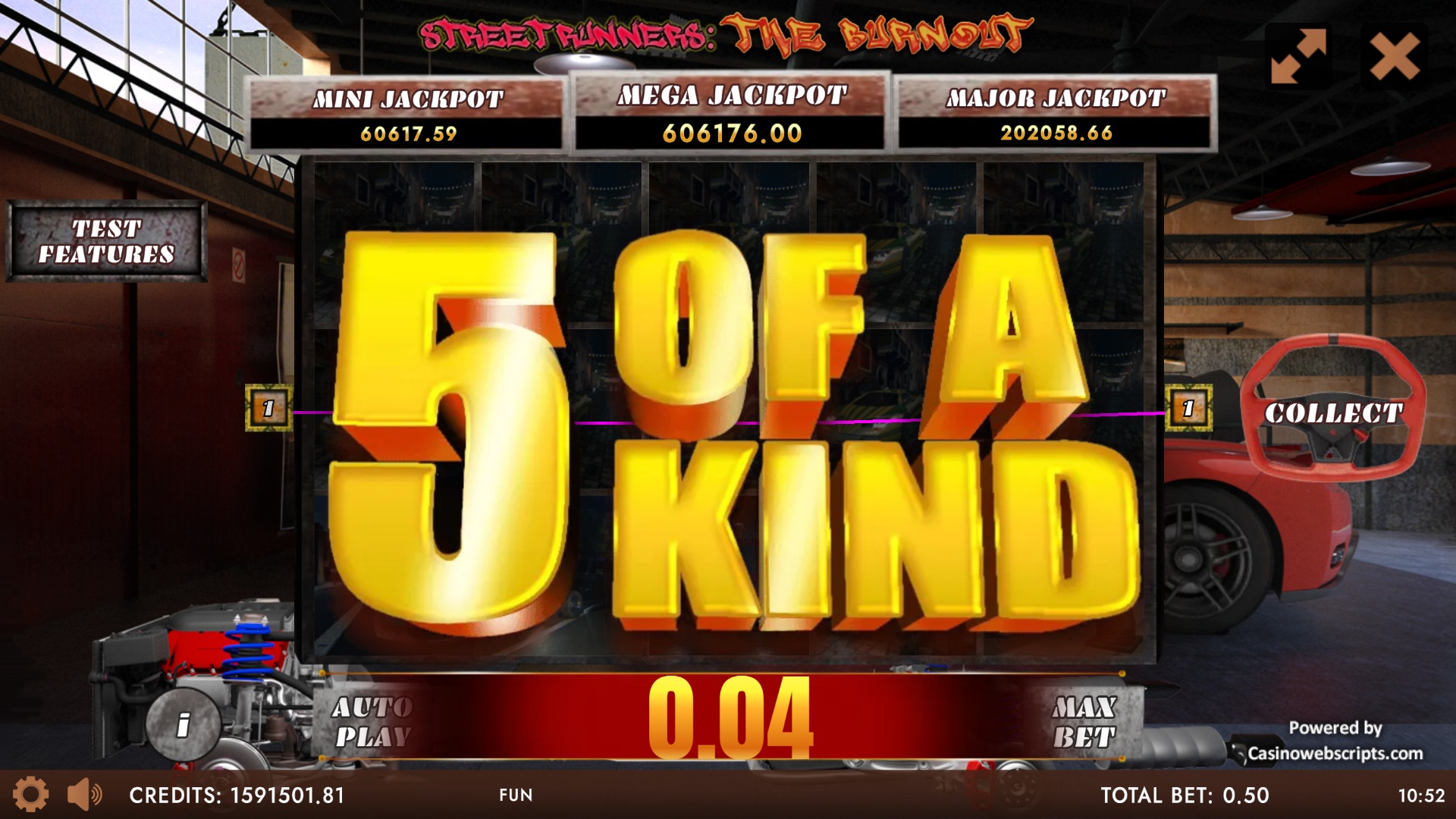 Street Runners - The burnout HTML5 Mobile and PC - 5 of a Kind