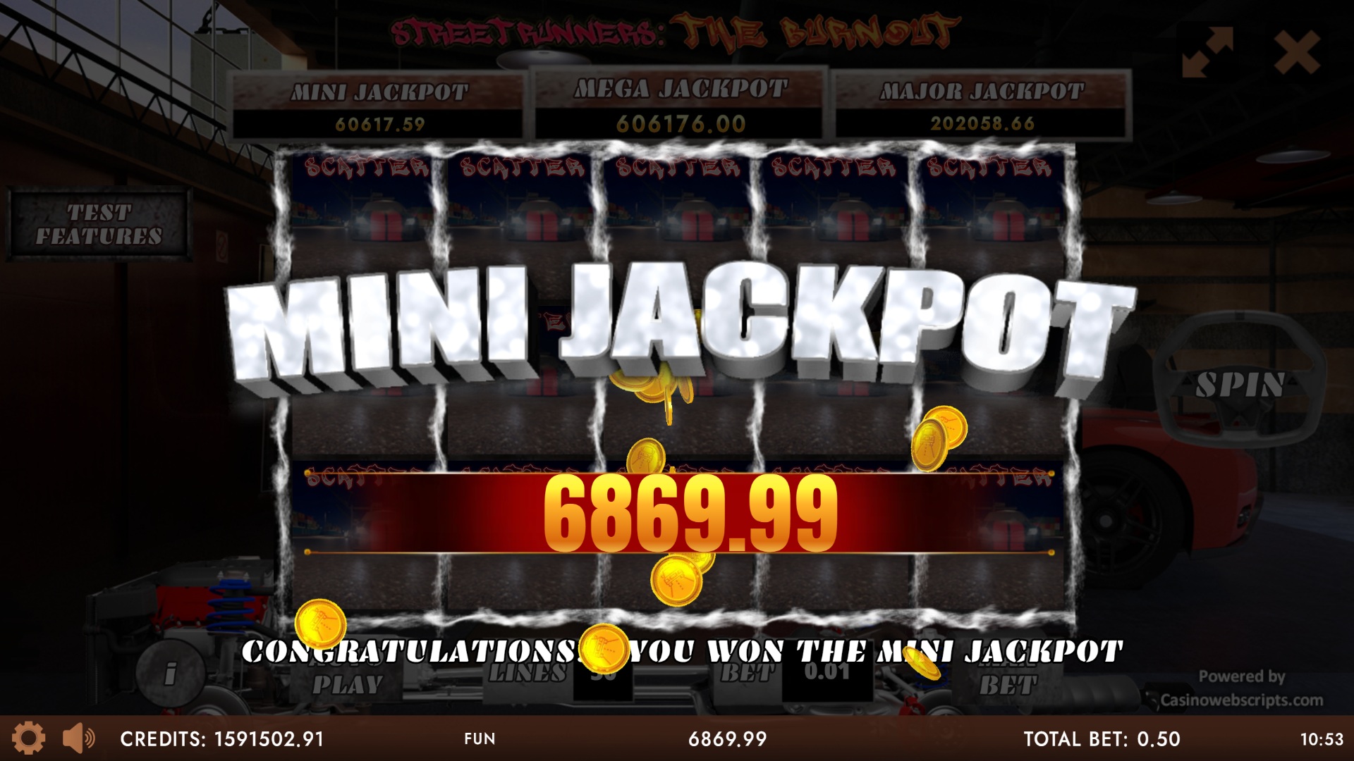 Street Runners - The burnout HTML5 Mobile and PC - Jackpot