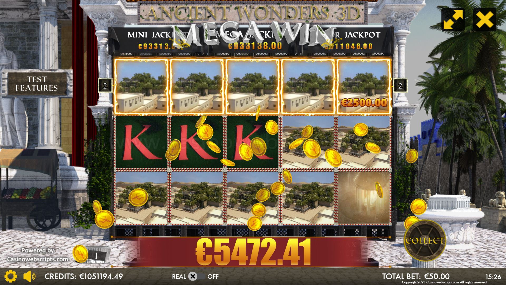 Ancient Wonders Slot 3D Mobile and PC big win