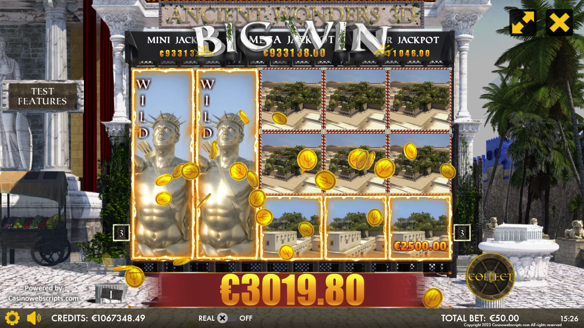 Ancient Wonders Slot 3D Mobile and PC - Expanding Wild