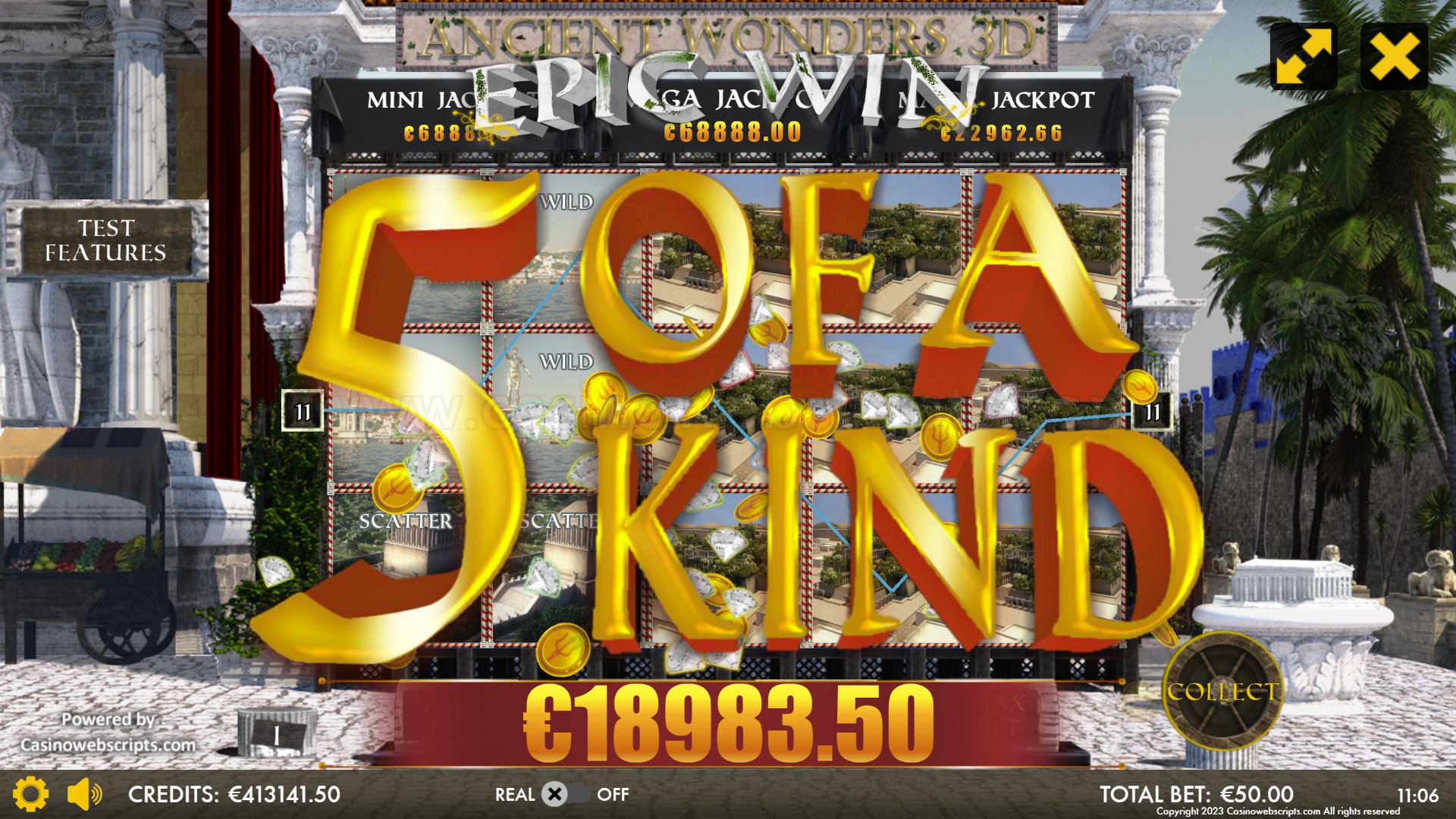 Ancient Wonders Slot 3D Mobile and PC - Epic Win