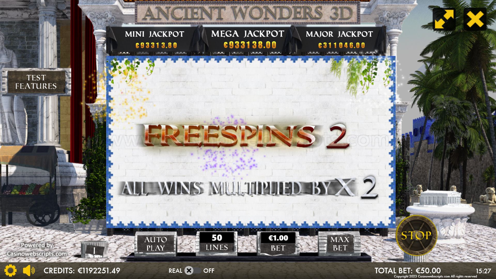 Ancient Wonders Slot 3D Mobile and PC - FS Trigger