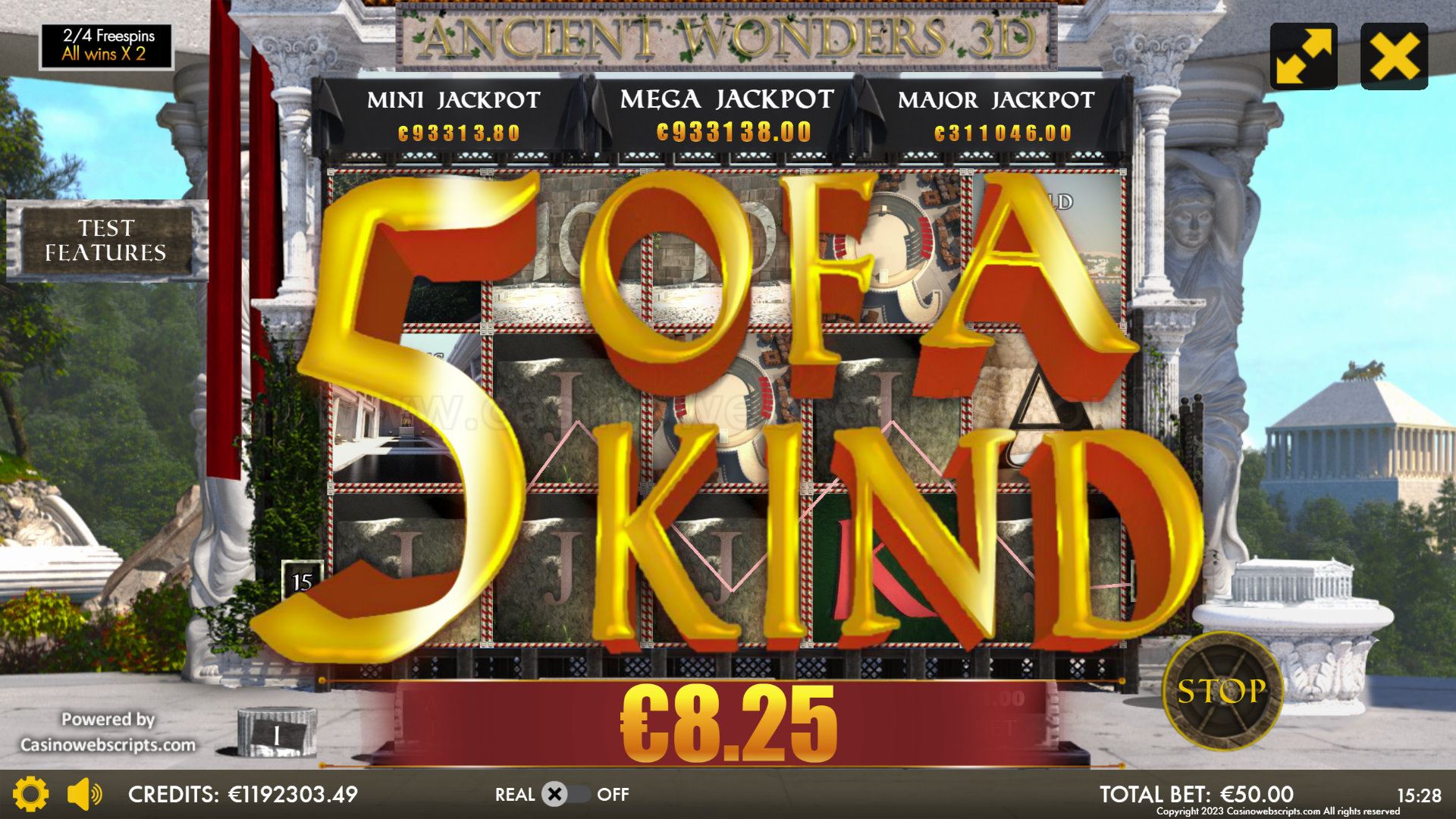 Ancient Wonders Slot 3D Mobile and PC free spins