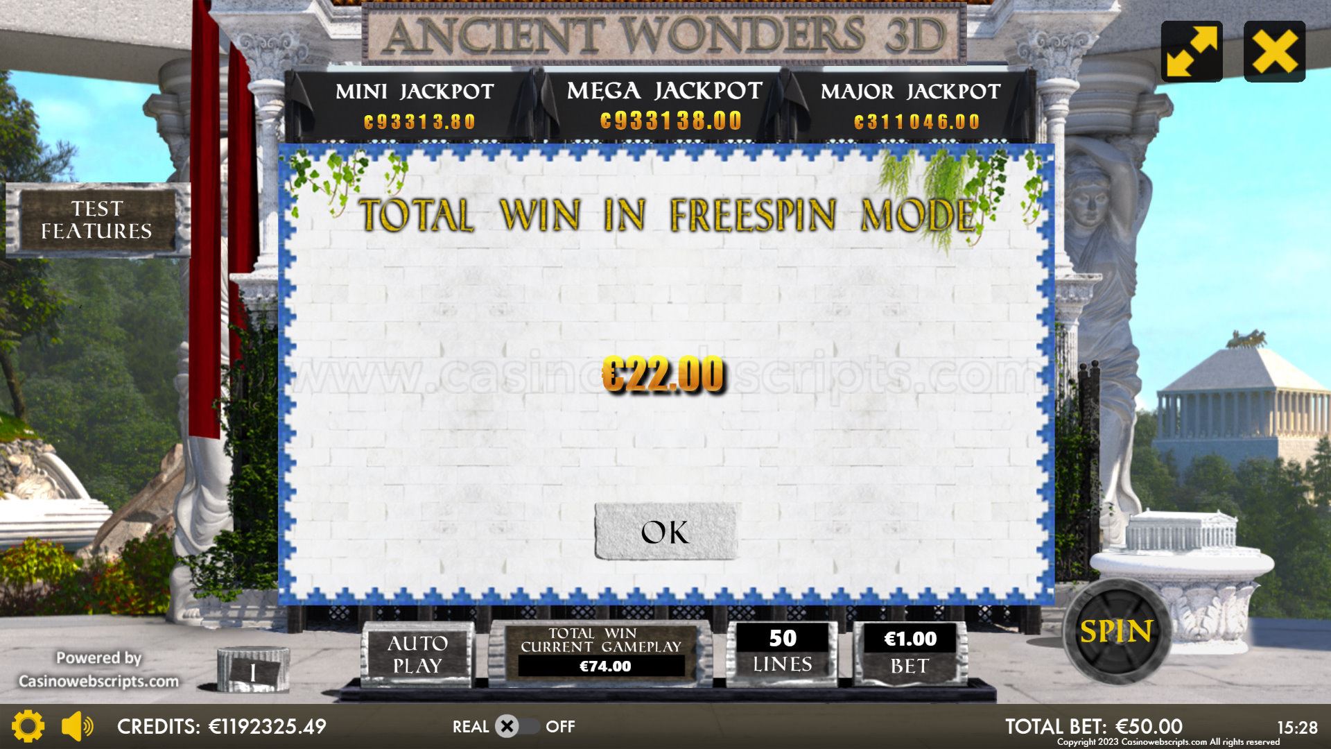 Ancient Wonders Slot 3D Mobile and PC - Preview #5