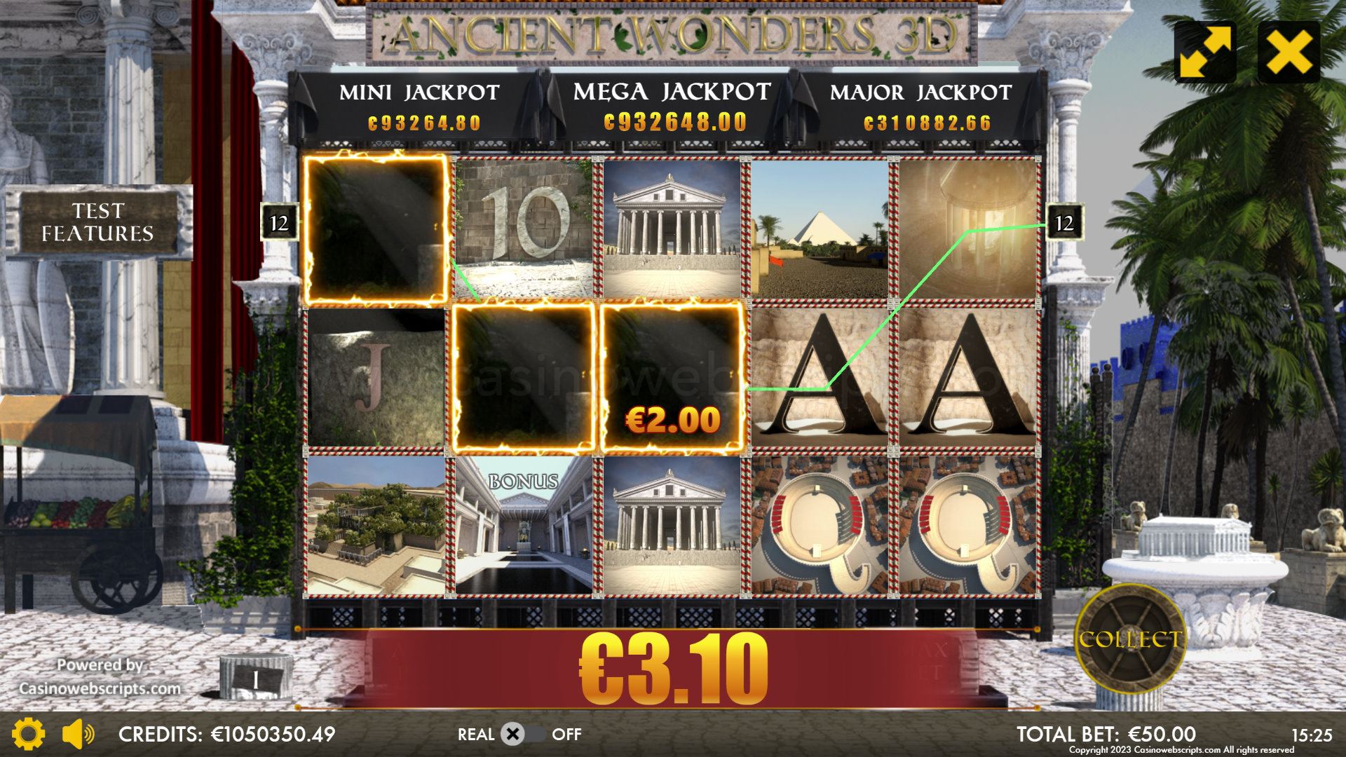Ancient Wonders Slot 3D Mobile and PC - Win