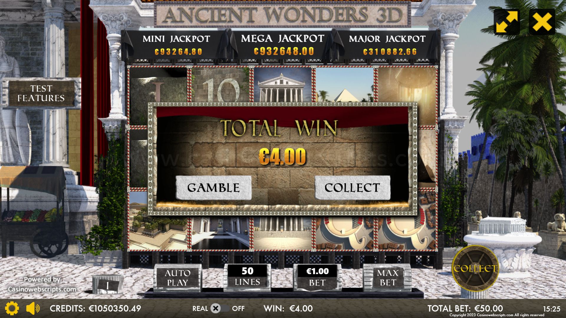 Ancient Wonders Slot 3D Mobile and PC - Preview #3