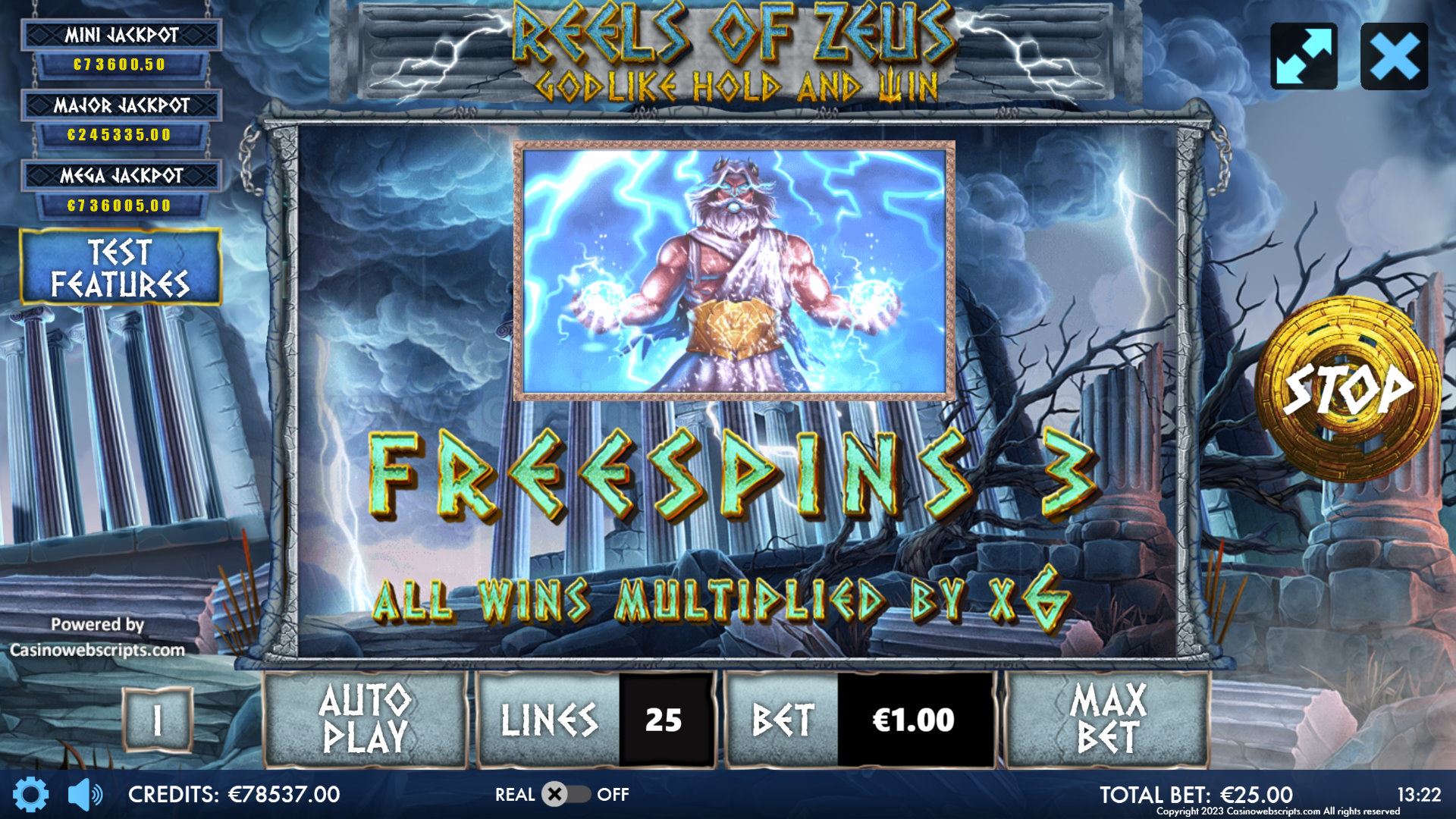 Reels of Zeus - Godlike Hold and Win - FS Trigger