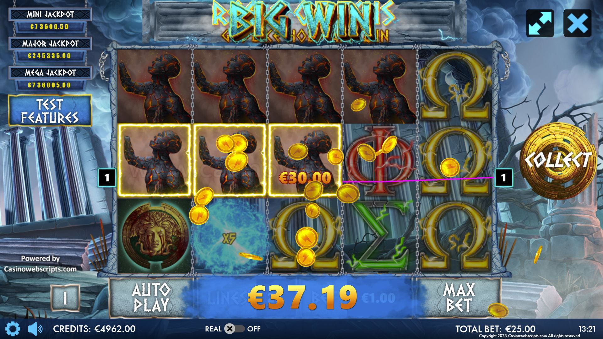 Reels of Zeus - Godlike Hold and Win - Big Win