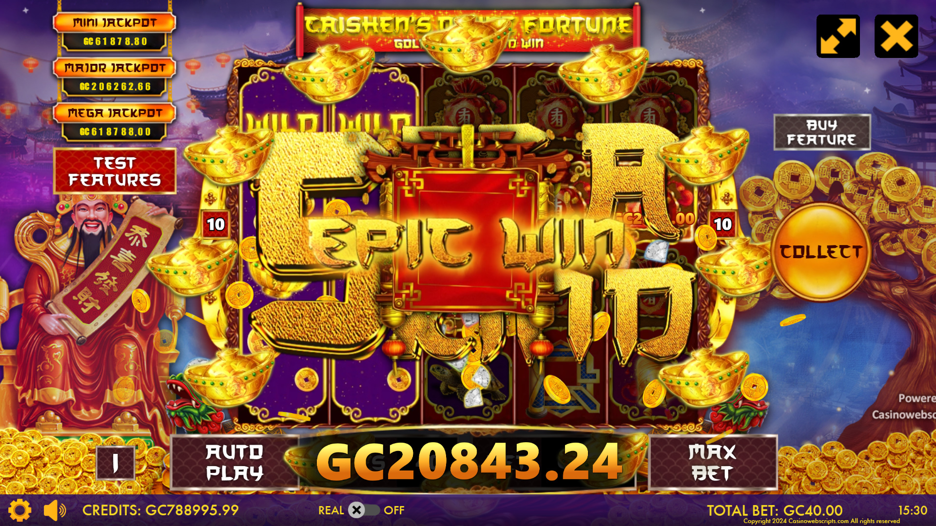 Caishen Divine Fortune - Golden Hold and Win  - Epic Win