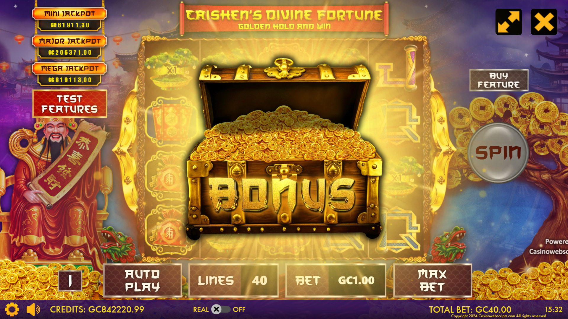 Caishen Divine Fortune - Golden Hold and Win  - Preview #5