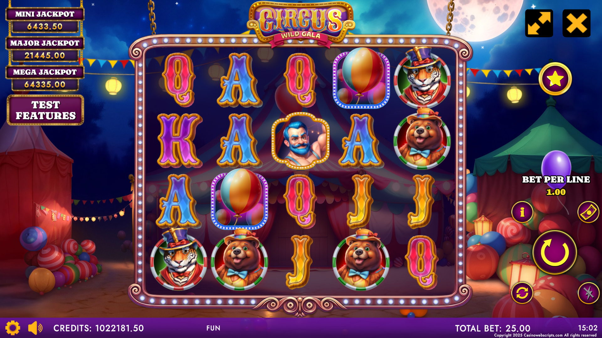 Circus Wild Gala base game