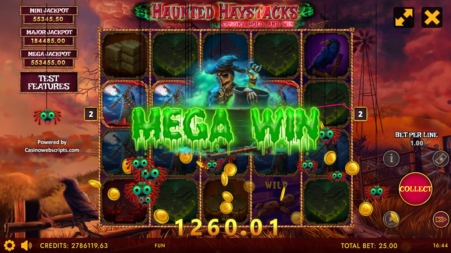 Haunted Haystacks - Spooky Hold and Win big win