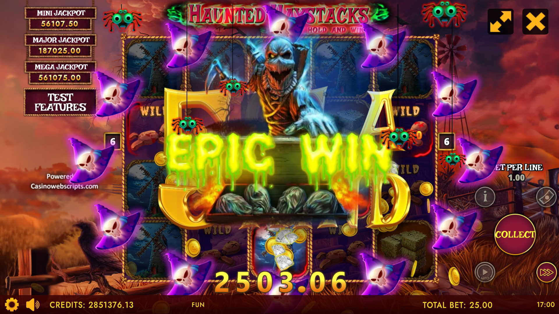 Haunted Haystacks - Spooky Hold and Win - Epic Win