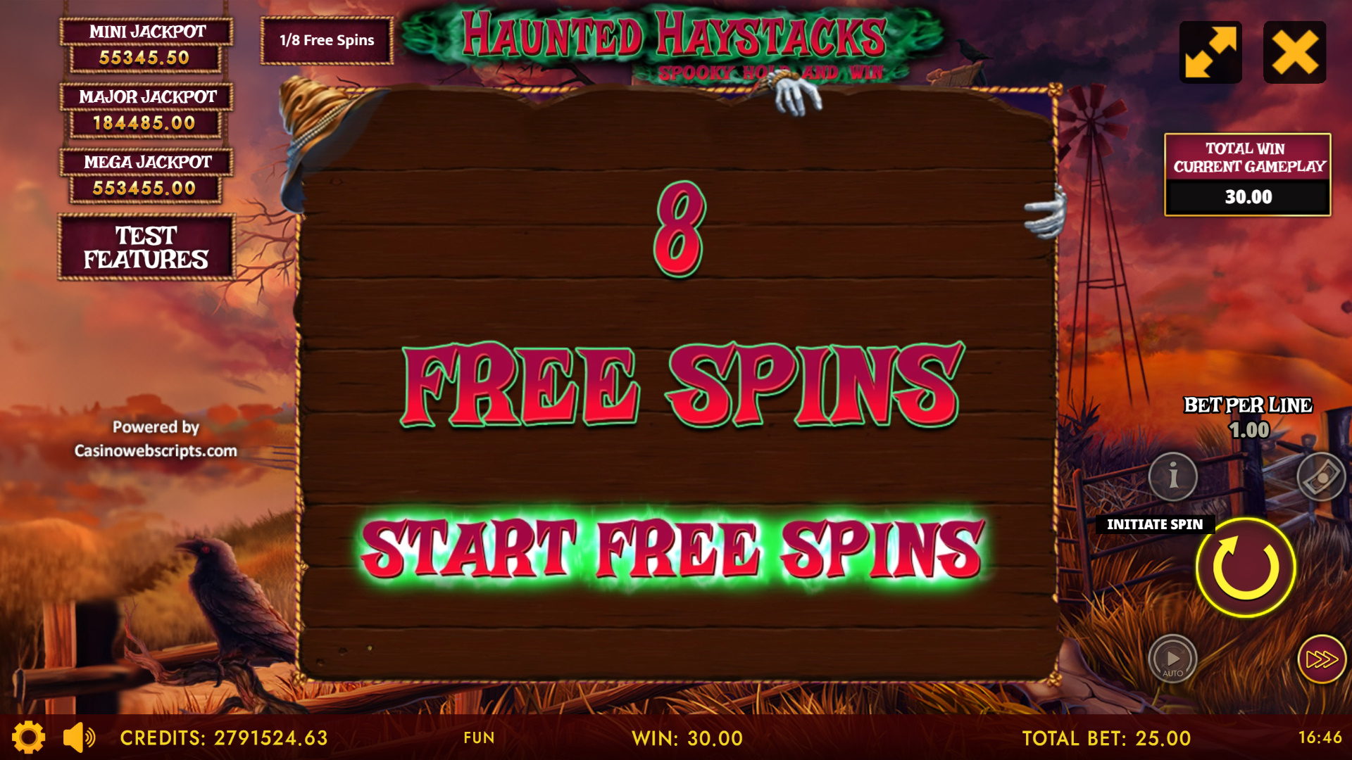 Haunted Haystacks - Spooky Hold and Win - FS Start