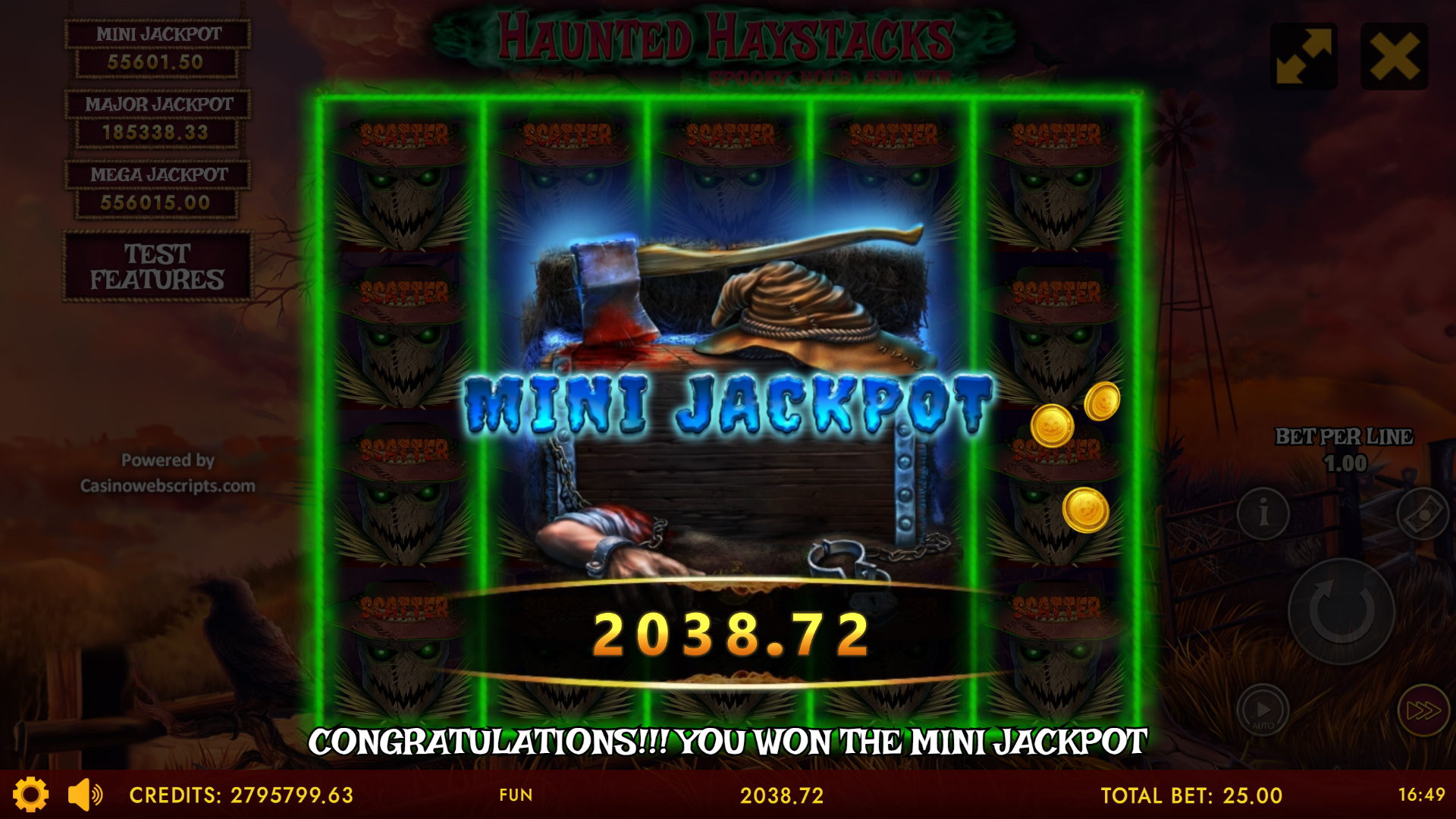 Haunted Haystacks - Spooky Hold and Win - Jackpot