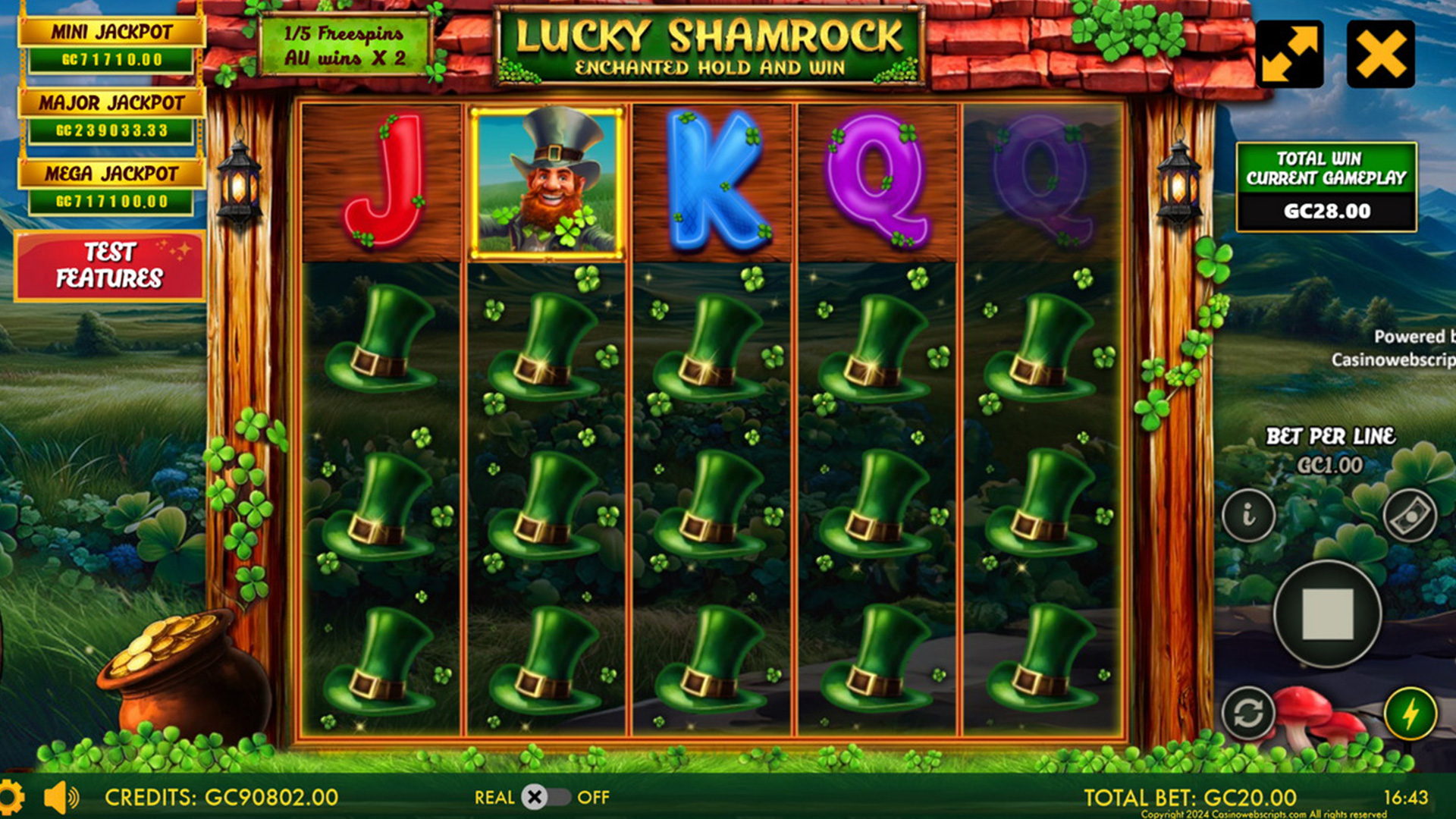 Lucky Shamrock - Enchanted Hold and Win free spins