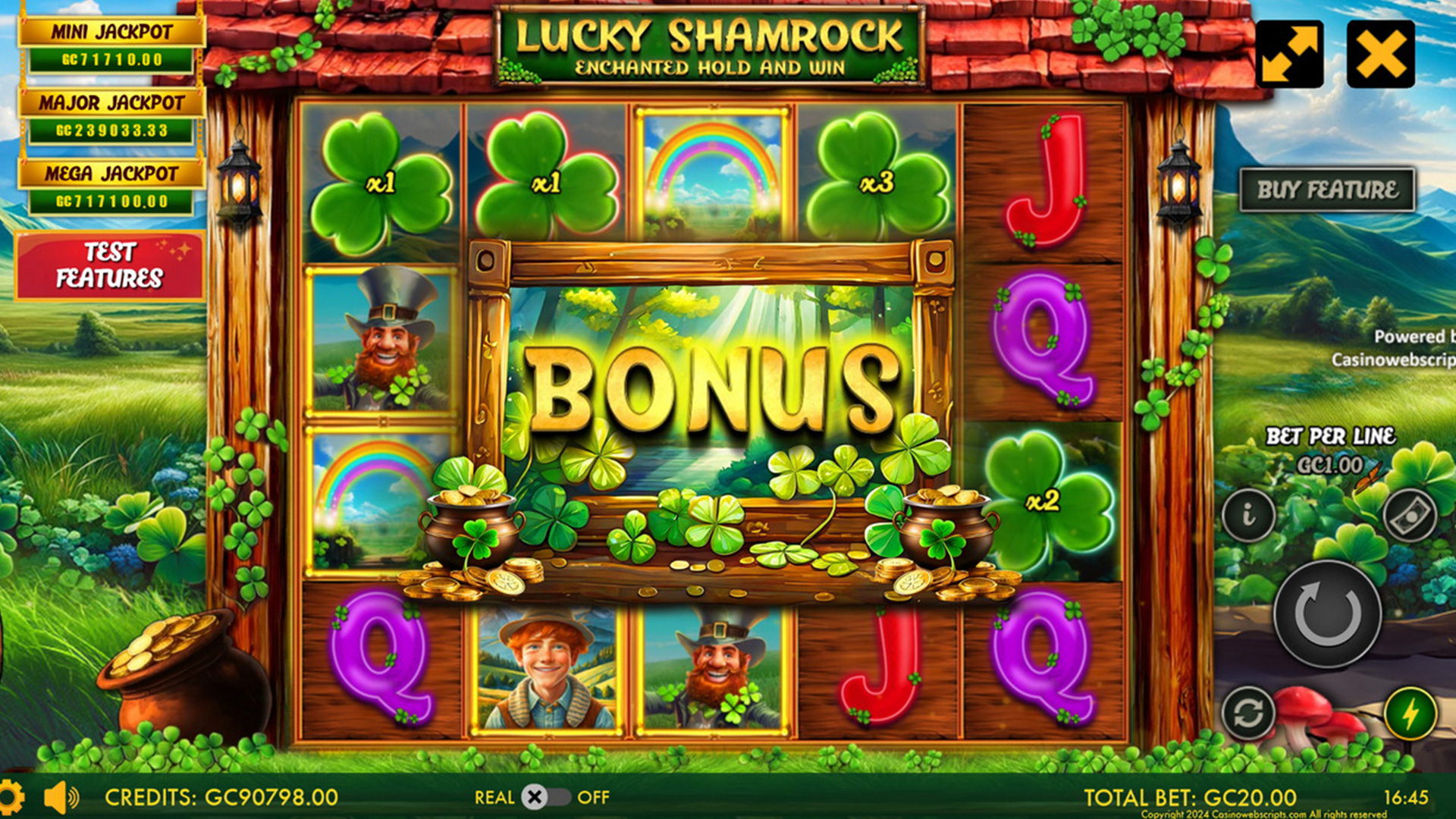 Lucky Shamrock - Enchanted Hold and Win - Bonus