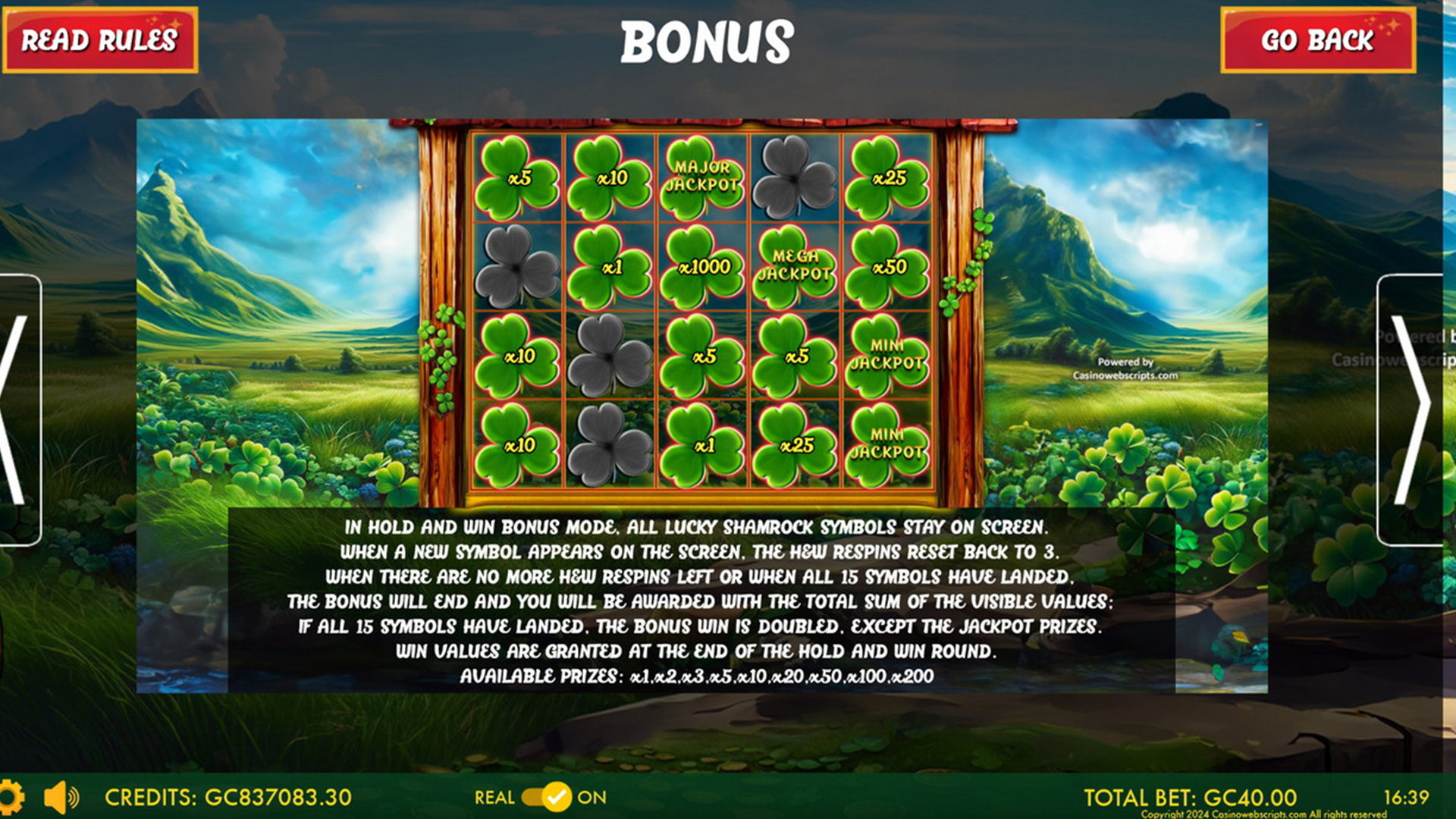 Lucky Shamrock - Enchanted Hold and Win - Preview #1
