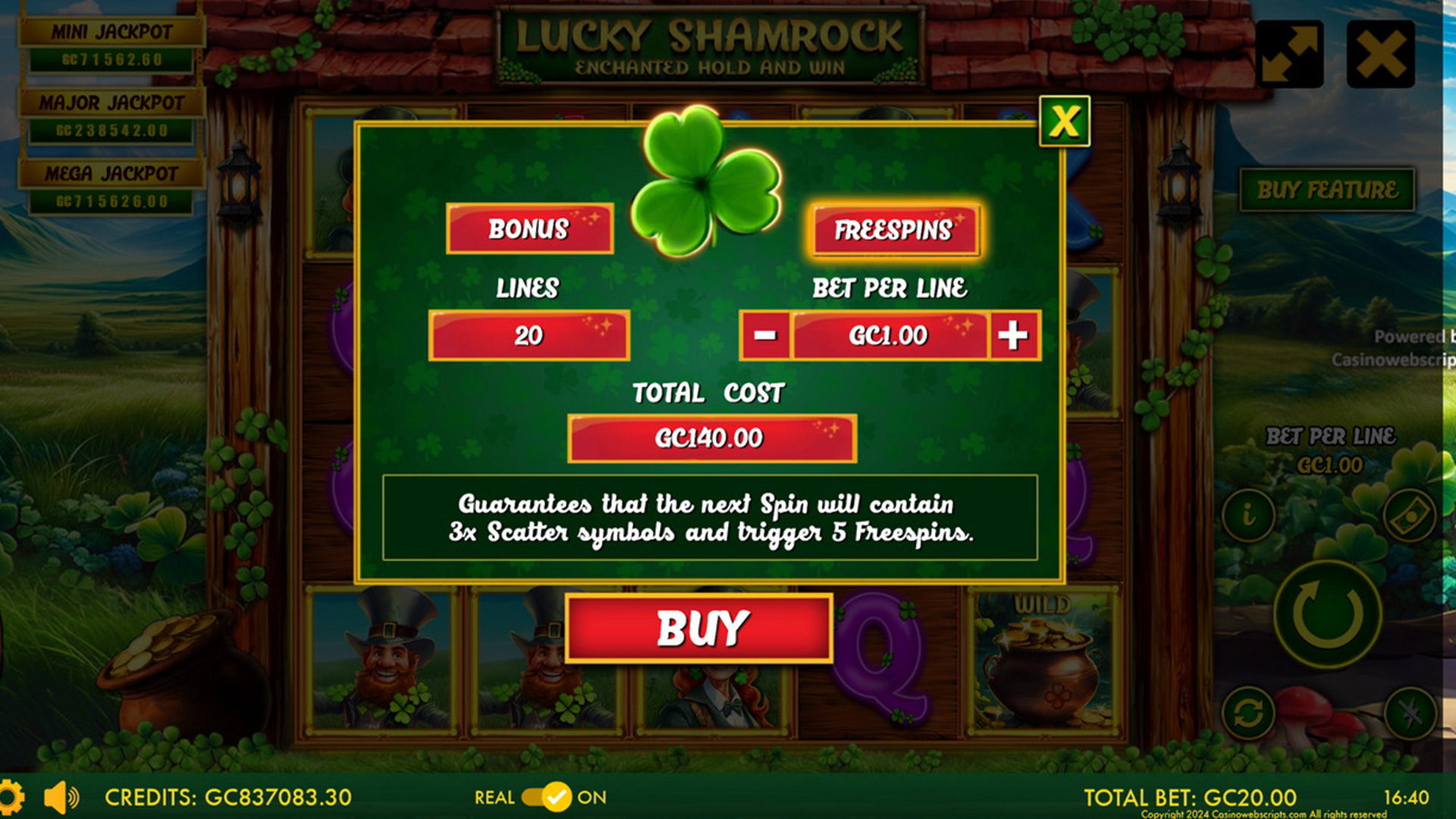 Lucky Shamrock - Enchanted Hold and Win - Preview #2