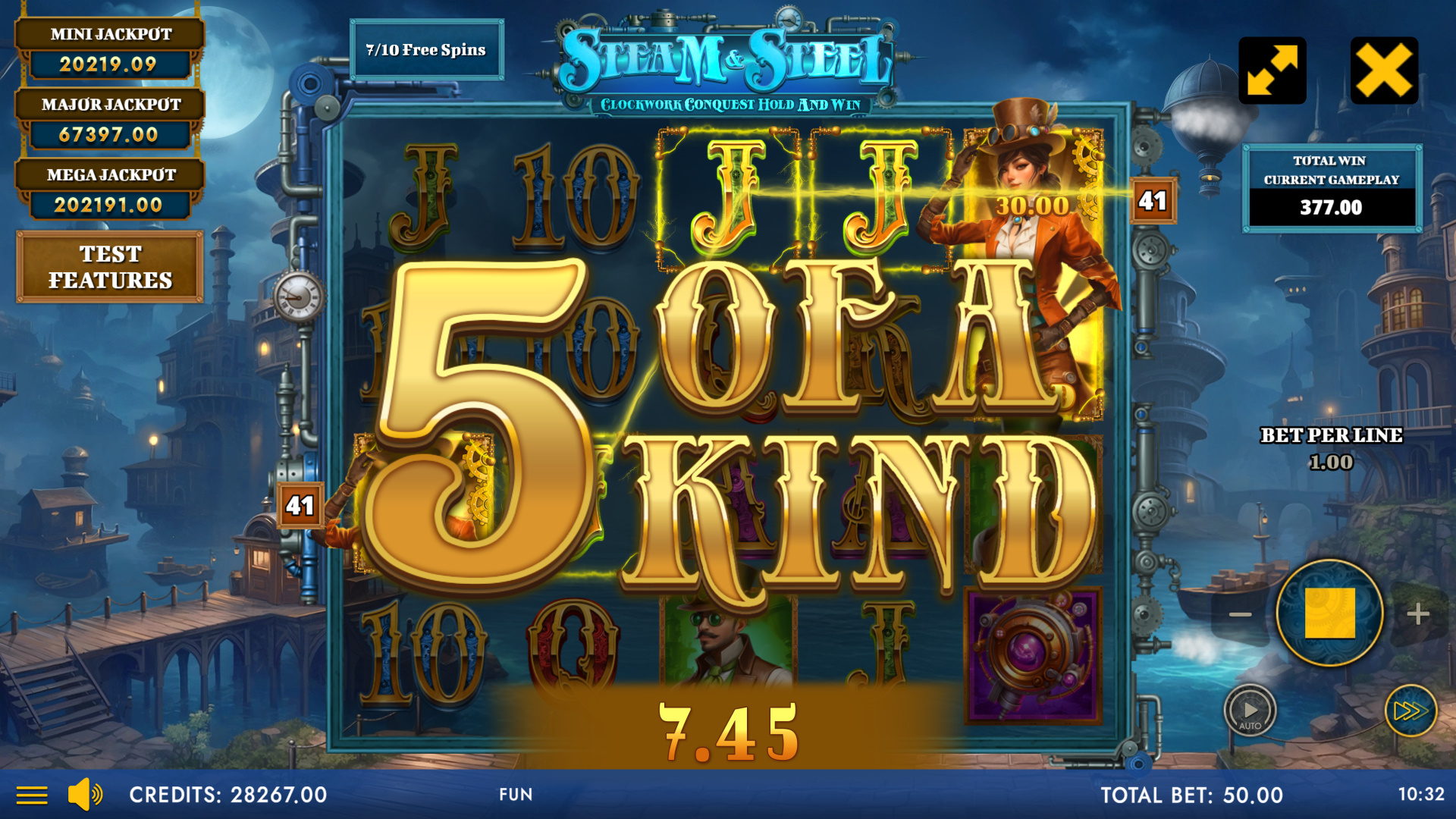 Steam And Steel - Clockwork Conquest Hold And Win - 5 of a Kind