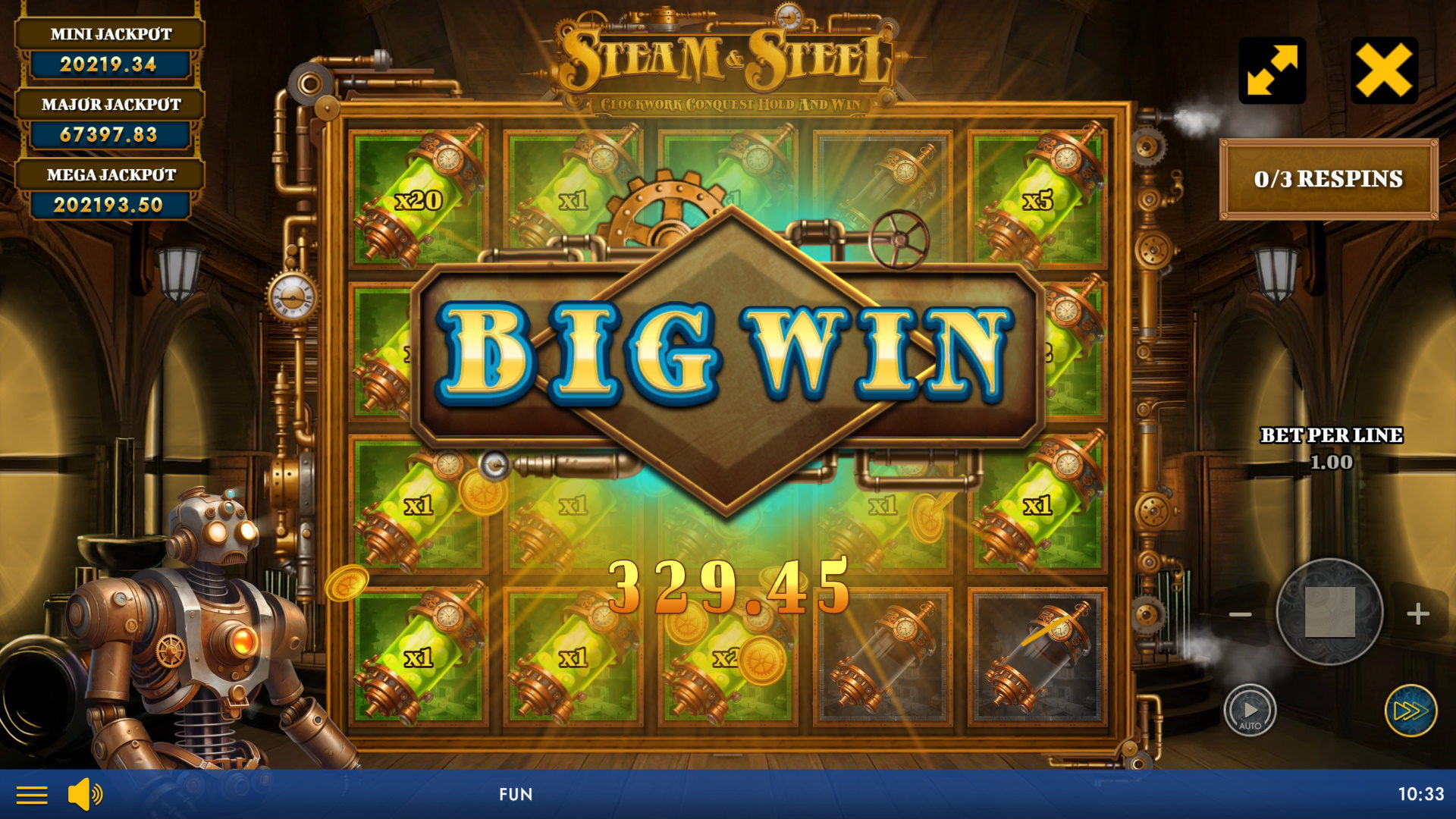 Steam And Steel - Clockwork Conquest Hold And Win - Big Win